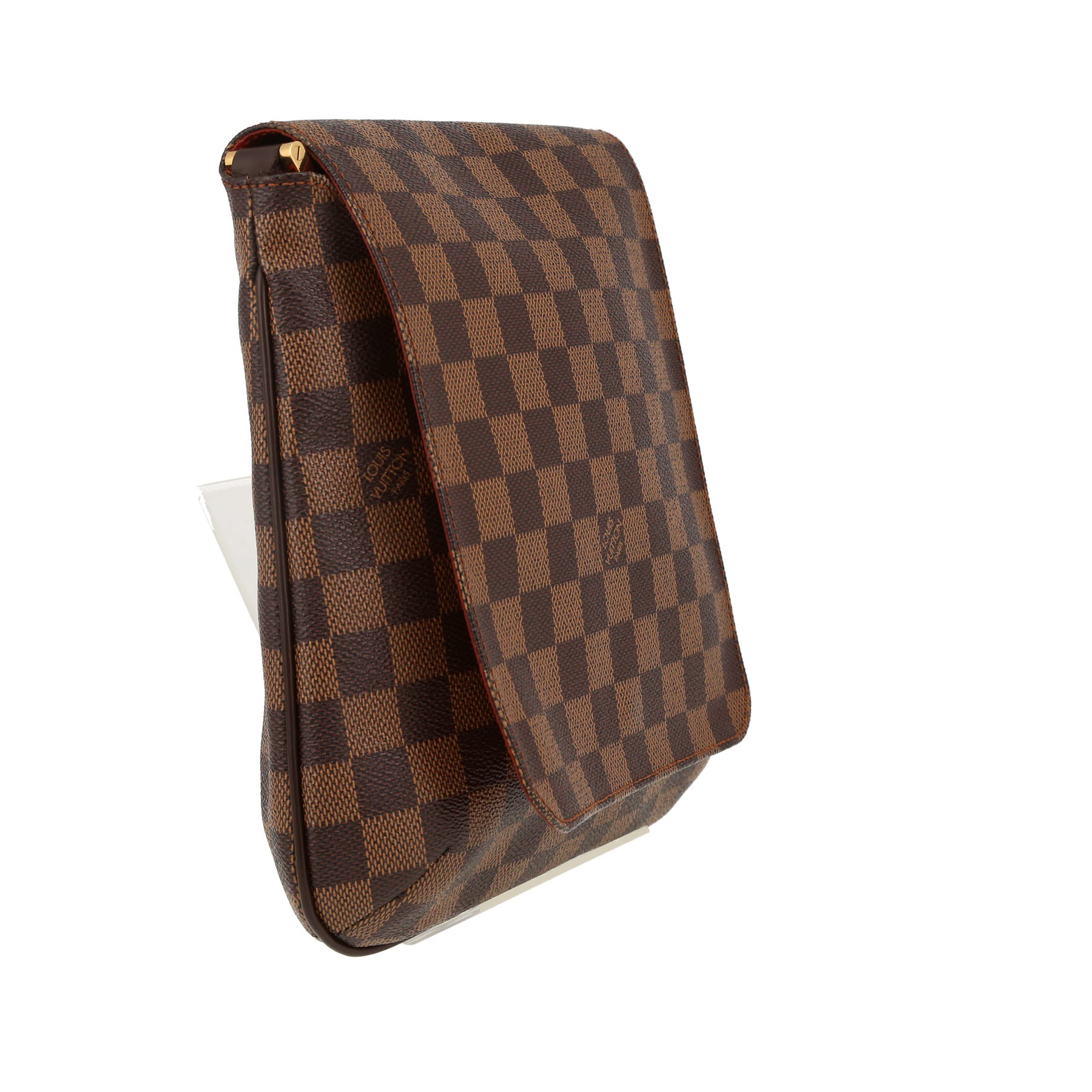 Sac bandoulière Louis Vuitton  Salsa en toile damier ébène et cuir marron