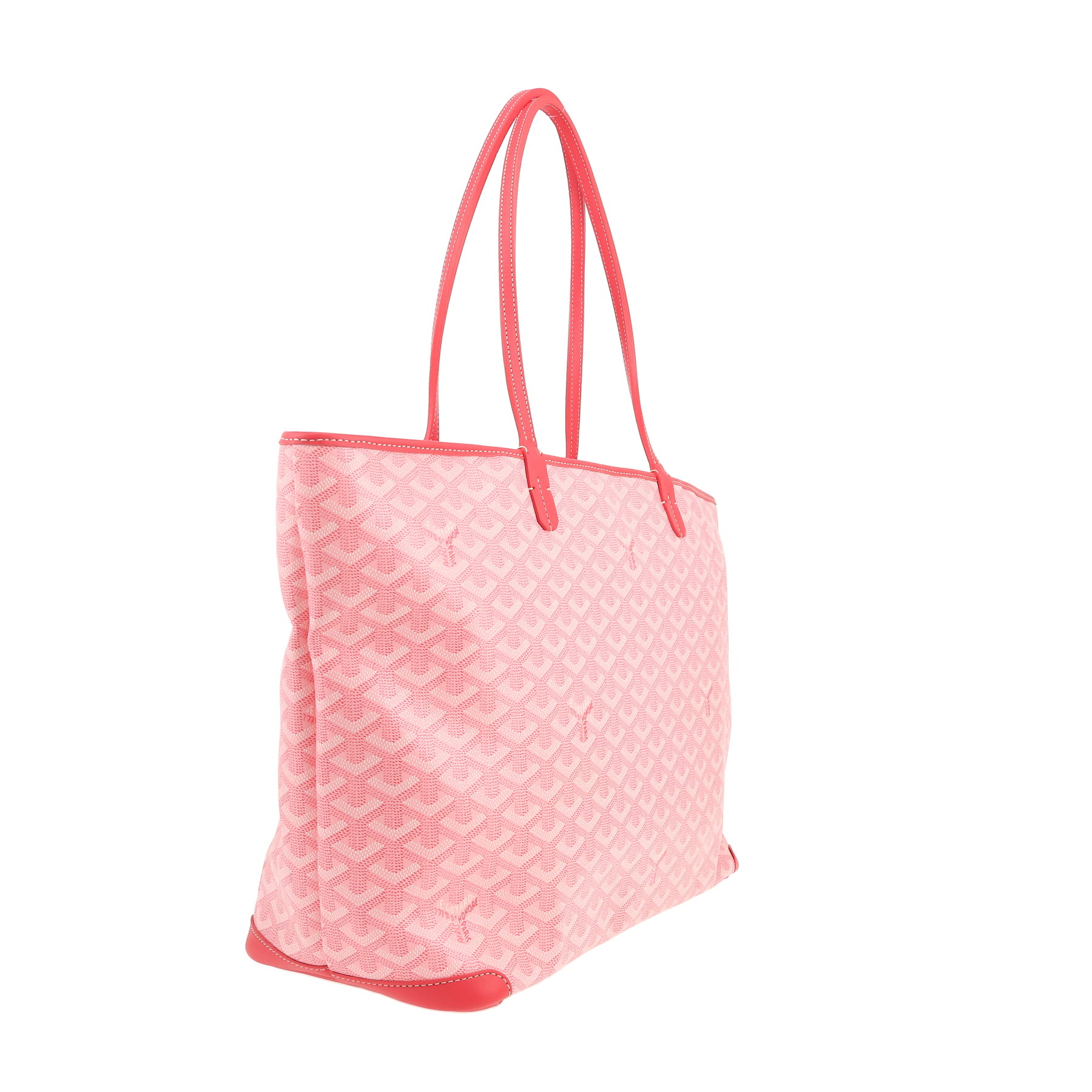 Goyard  Artois shopping bag  in pink Goyard canvas  and pink leather