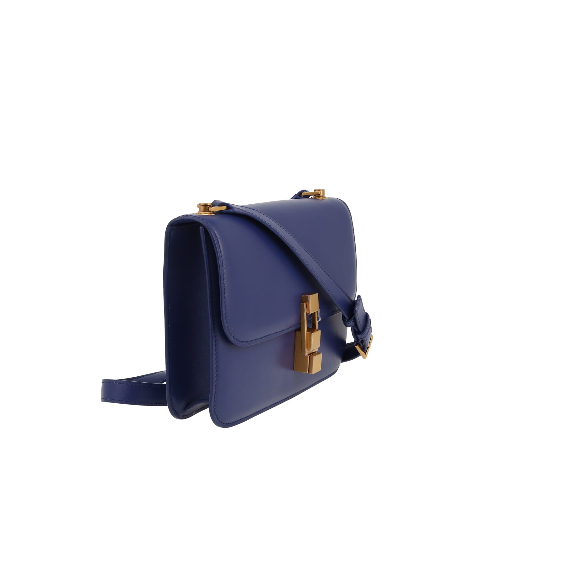 Bolso de mano Saint Laurent  Carré Satchel en cuero azul