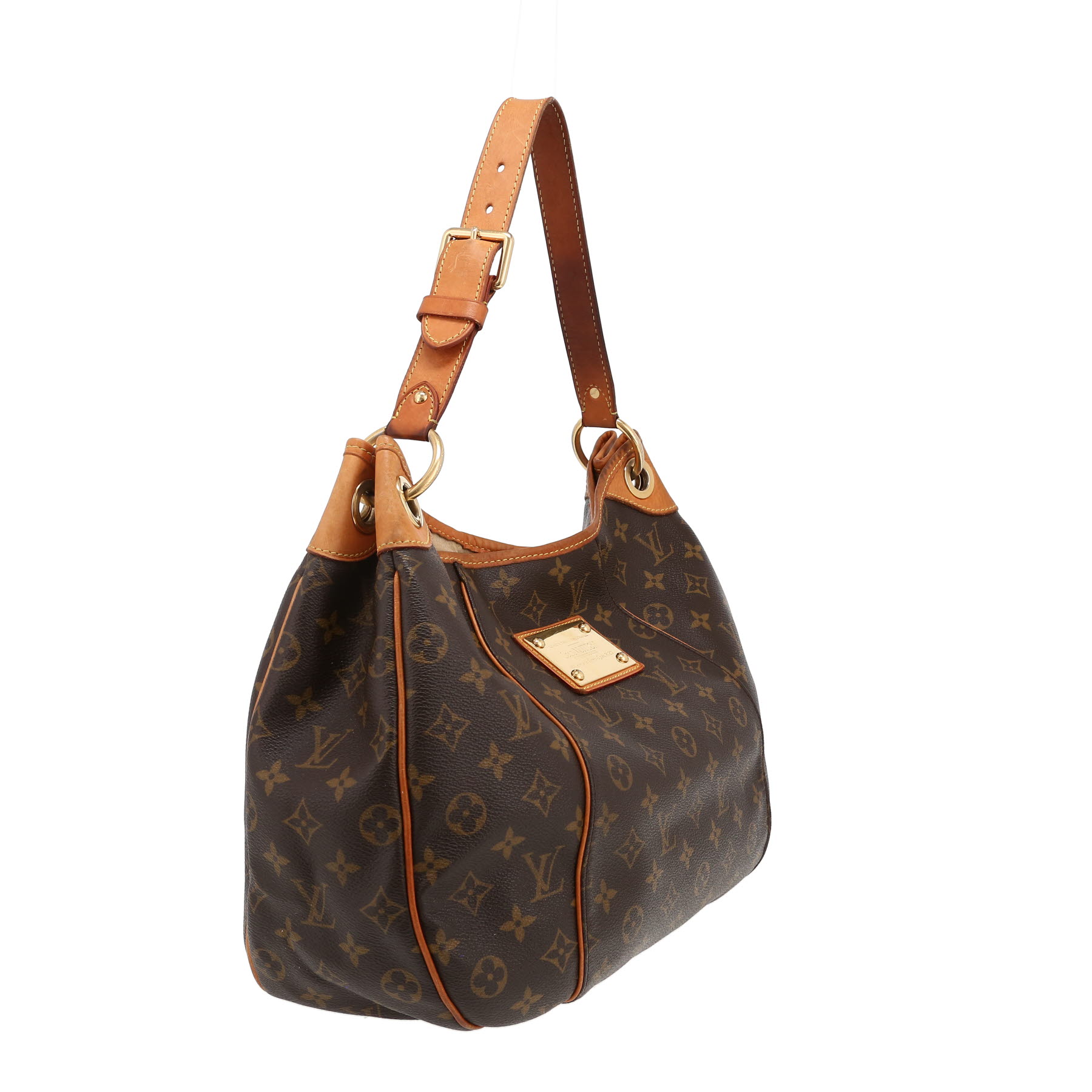 Sac à main Louis Vuitton  Galliera en toile monogram marron et cuir naturel