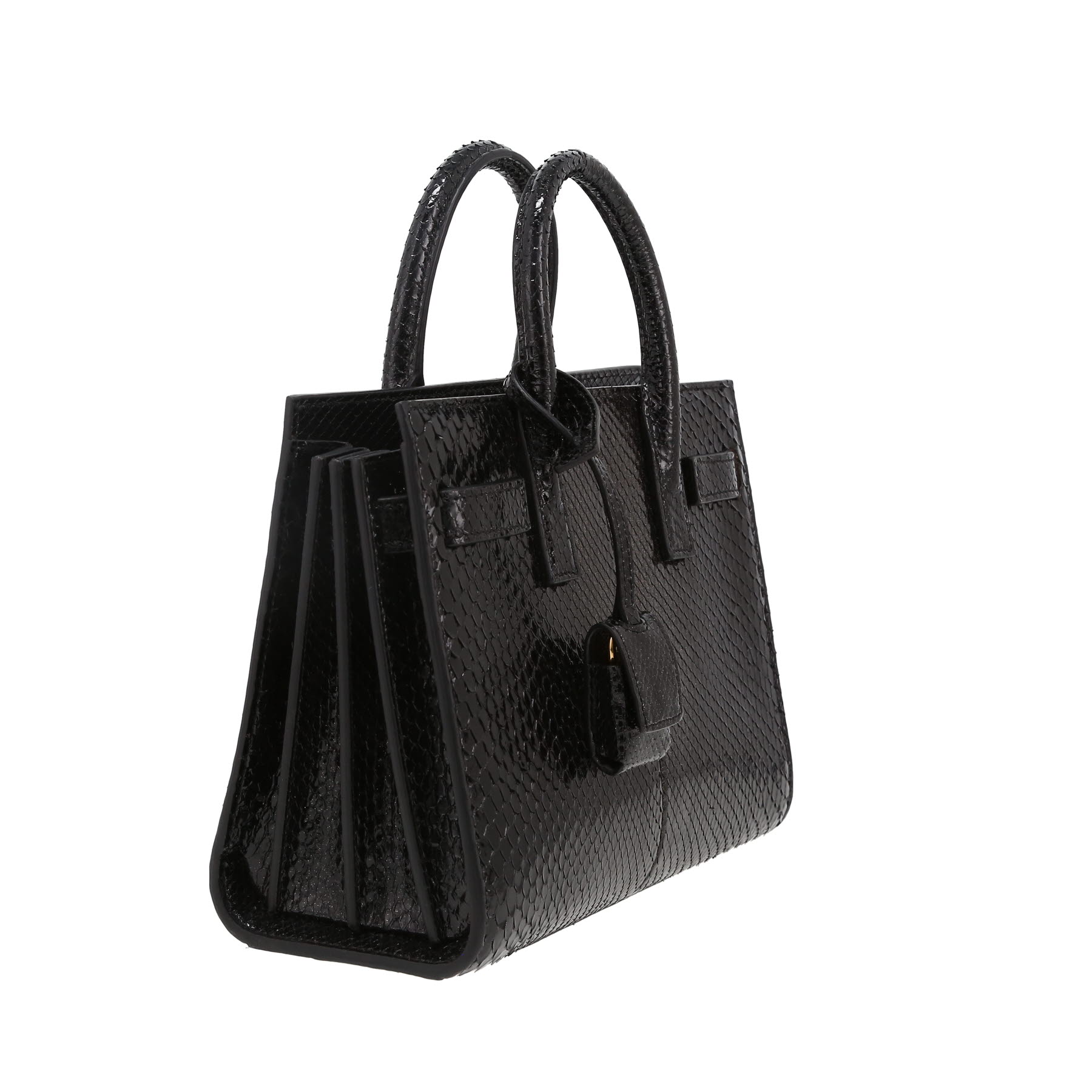 Sac à main Saint Laurent  Sac de jour Nano en python noir