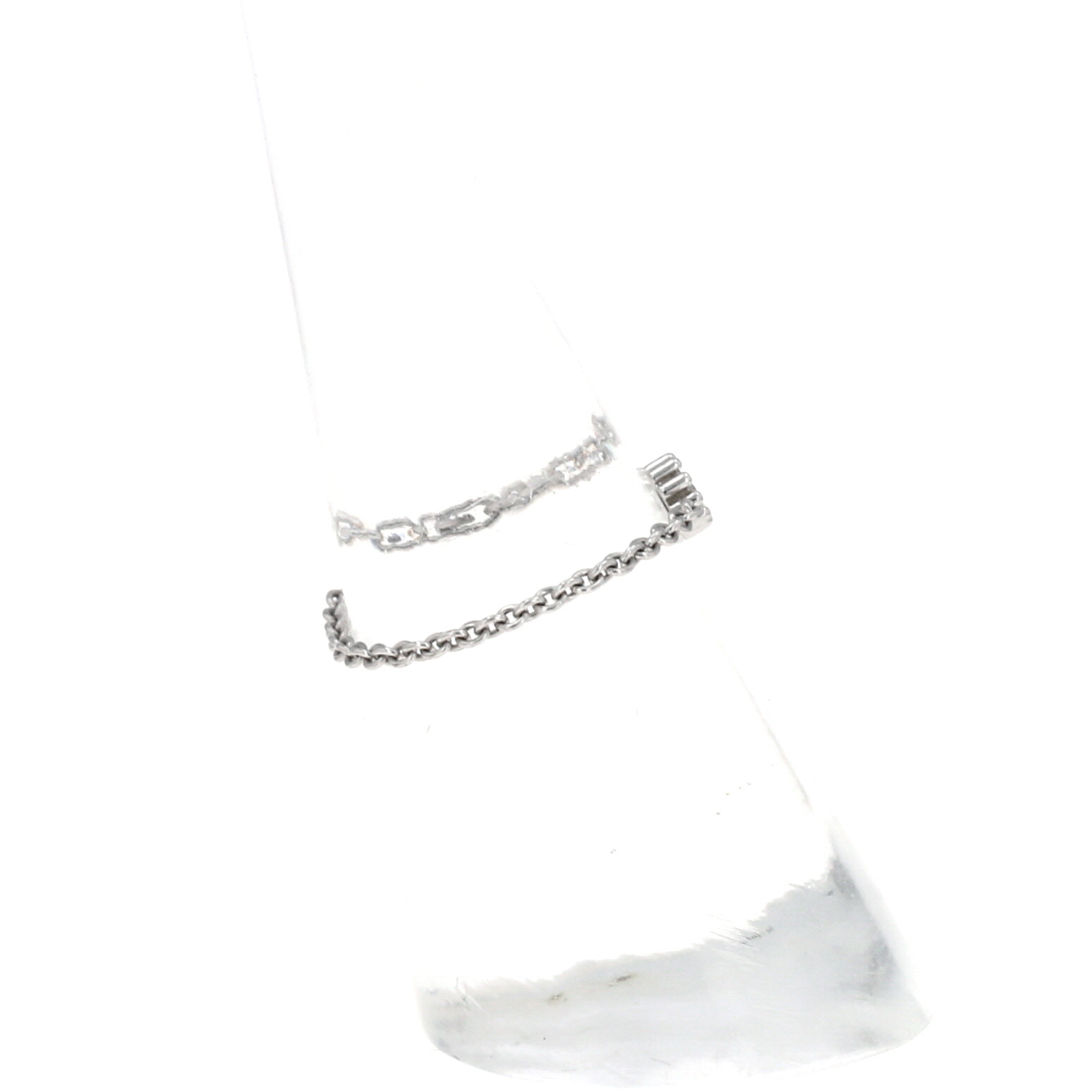 Flexible Dior Mimirose ring in white gold and diamondand in diamond