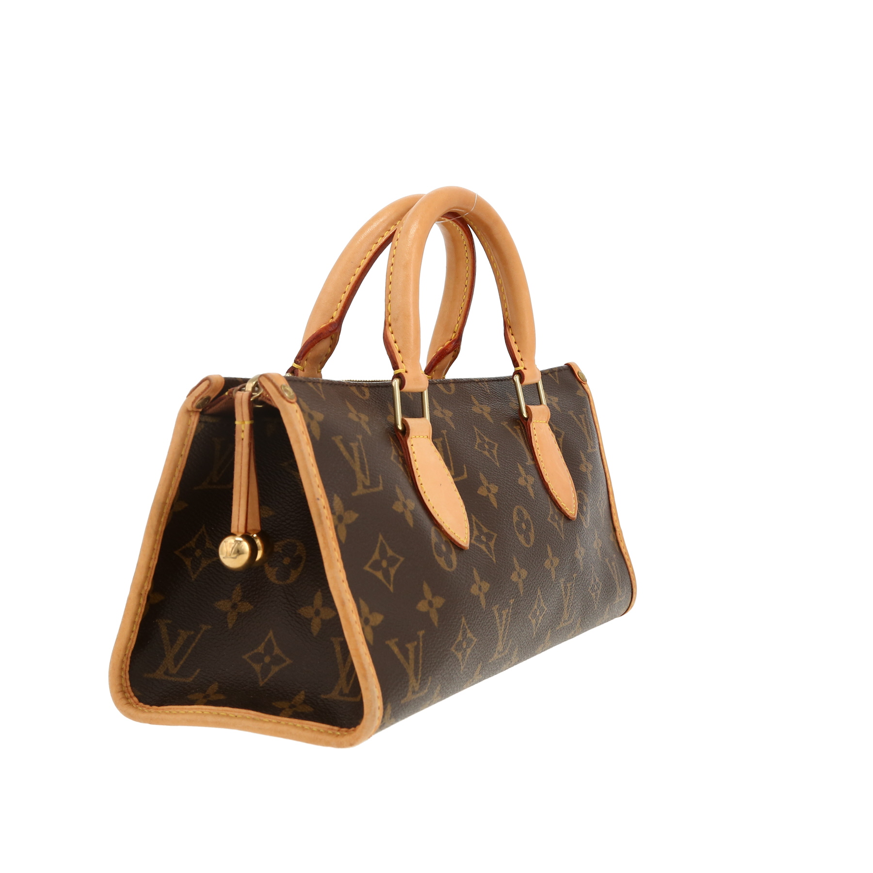 Sac à main Louis Vuitton  Popincourt en toile monogram marron et cuir naturel