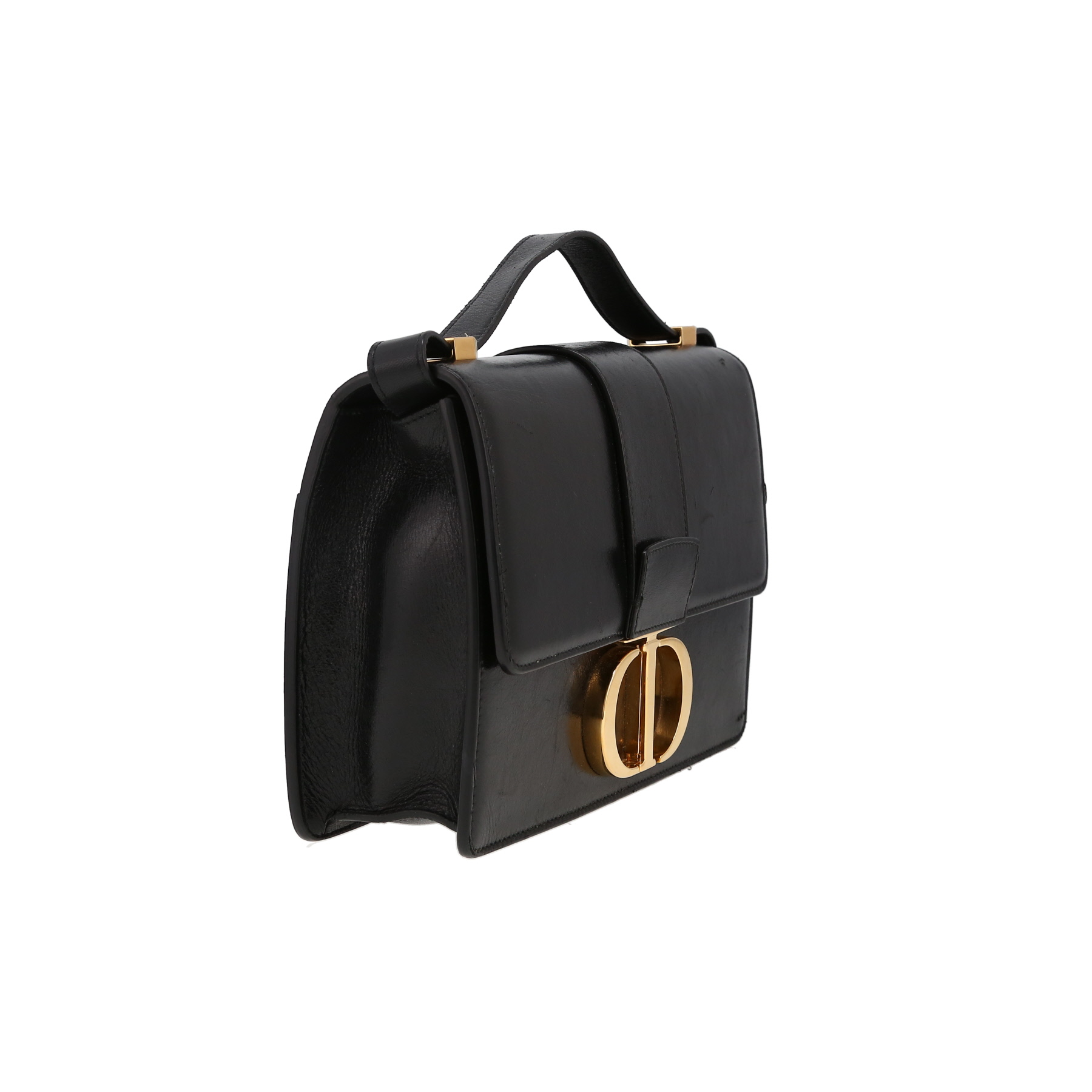 Sac bandoulière Dior  30 Montaigne en cuir noir