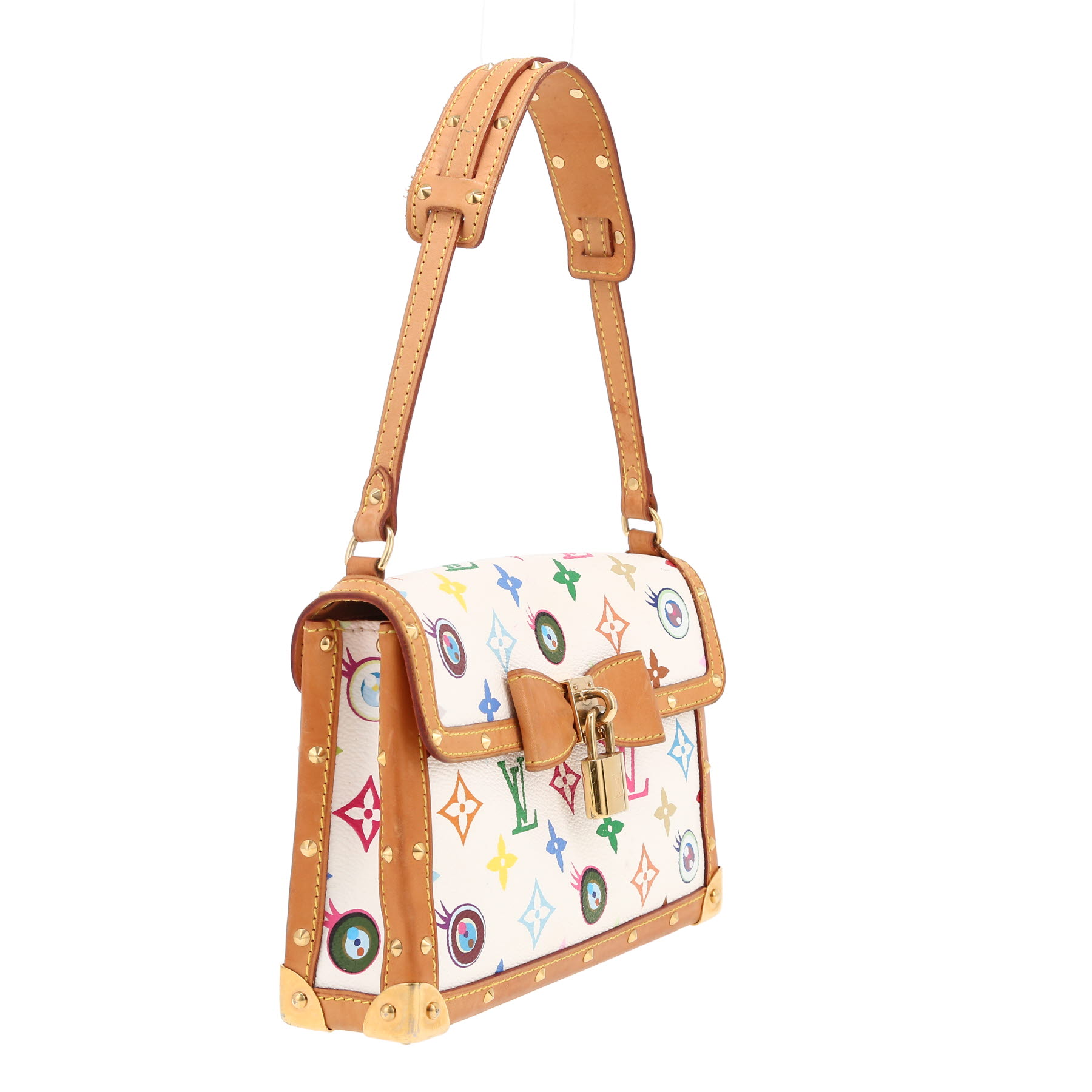 Bolso de mano Louis Vuitton  Eye Miss You en lona Monogram multicolor y cuero natural