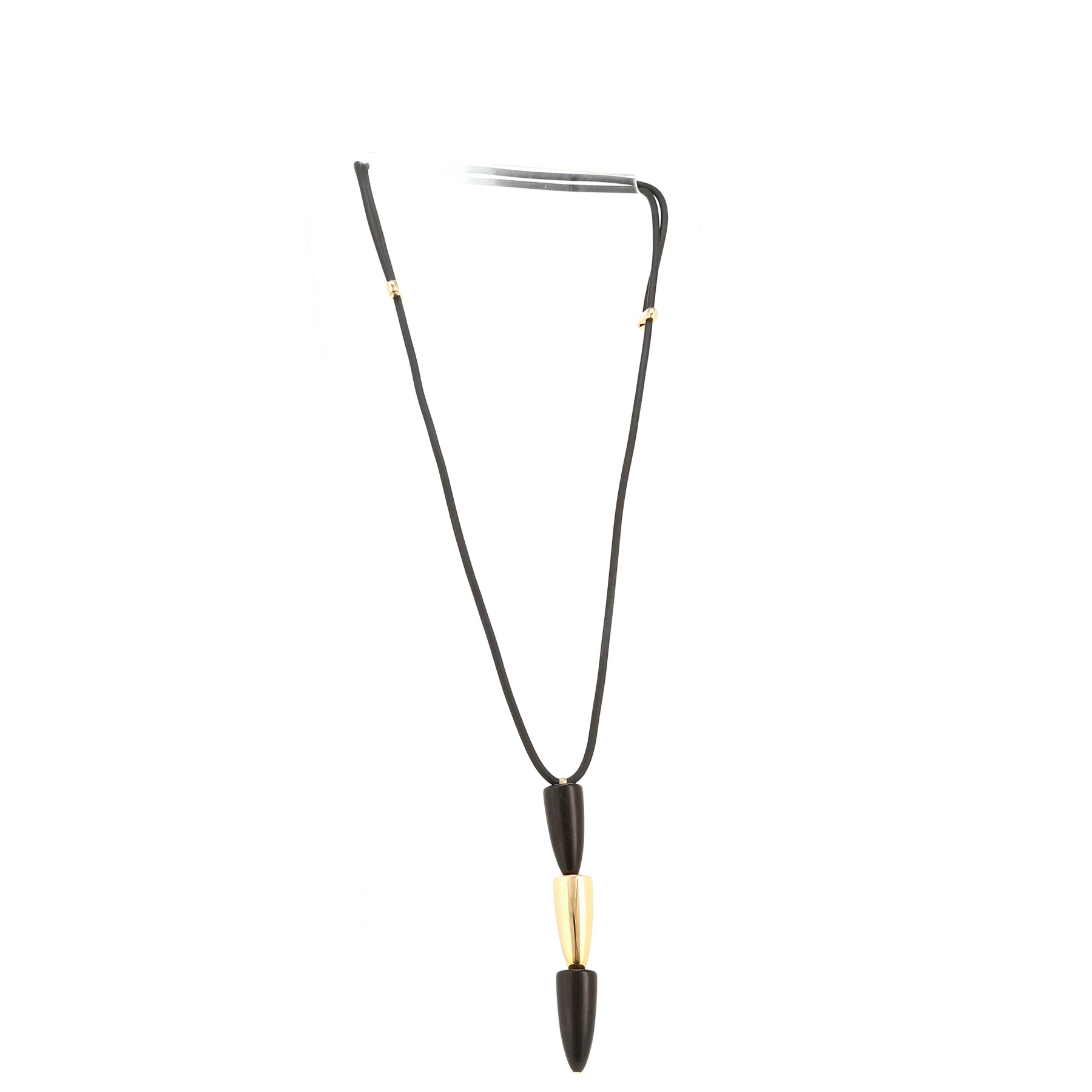 Vhernier Calla pendant in pink gold and ebony