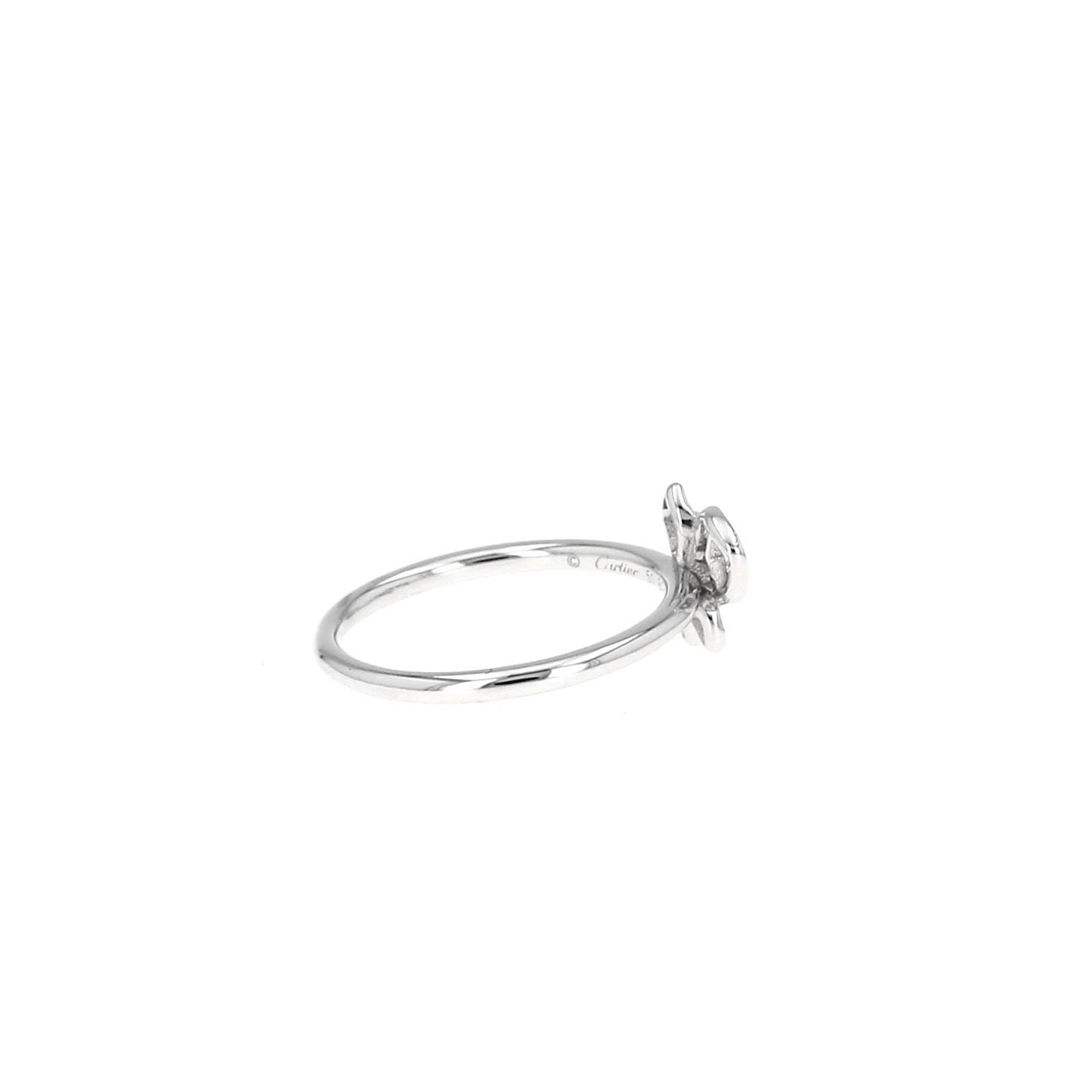 Cartier Caresse d'Orchidées small model ring in white gold and diamonds