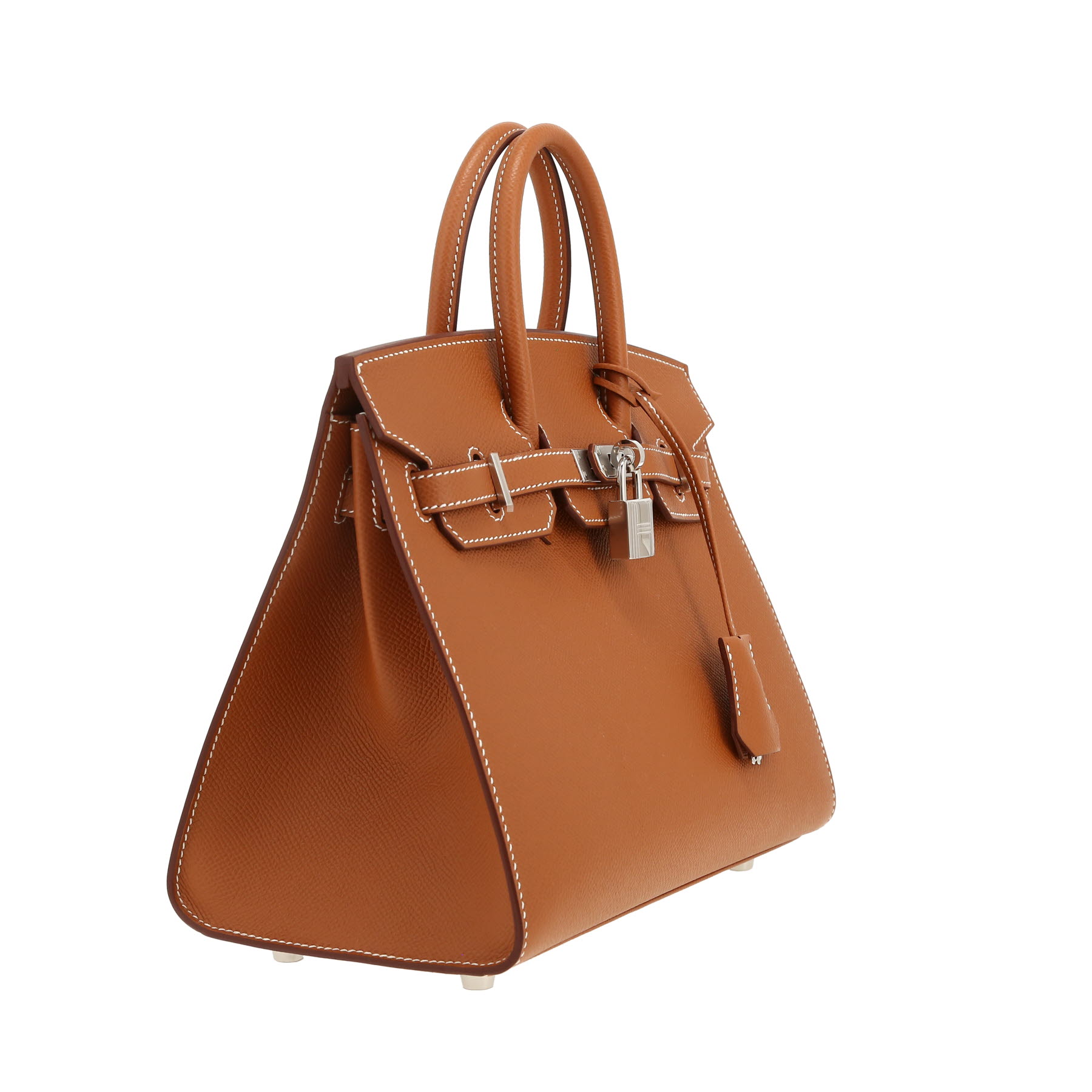 Bolso de mano Hermès  Birkin 25 cm en cuero epsom color oro