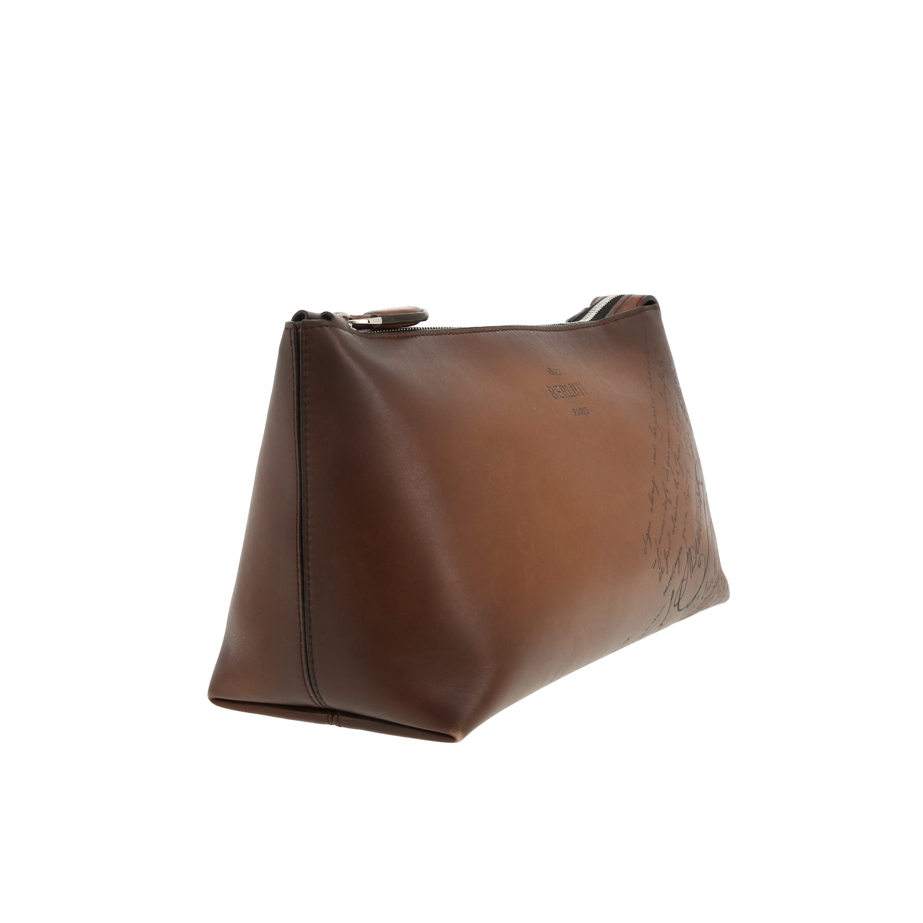 Berluti   pouch  in brown leather