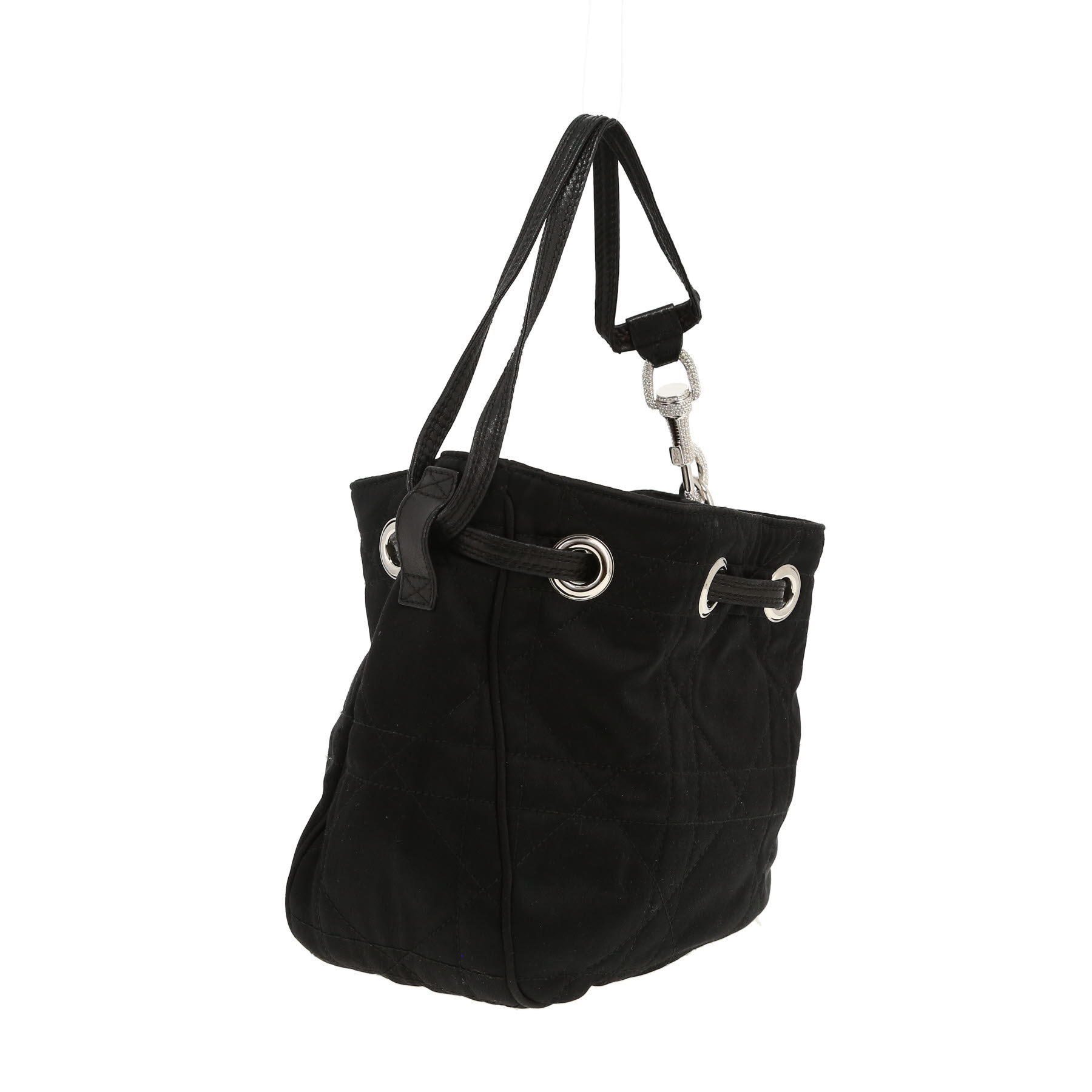 Dior  Vintage handbag  in black canvas cannage