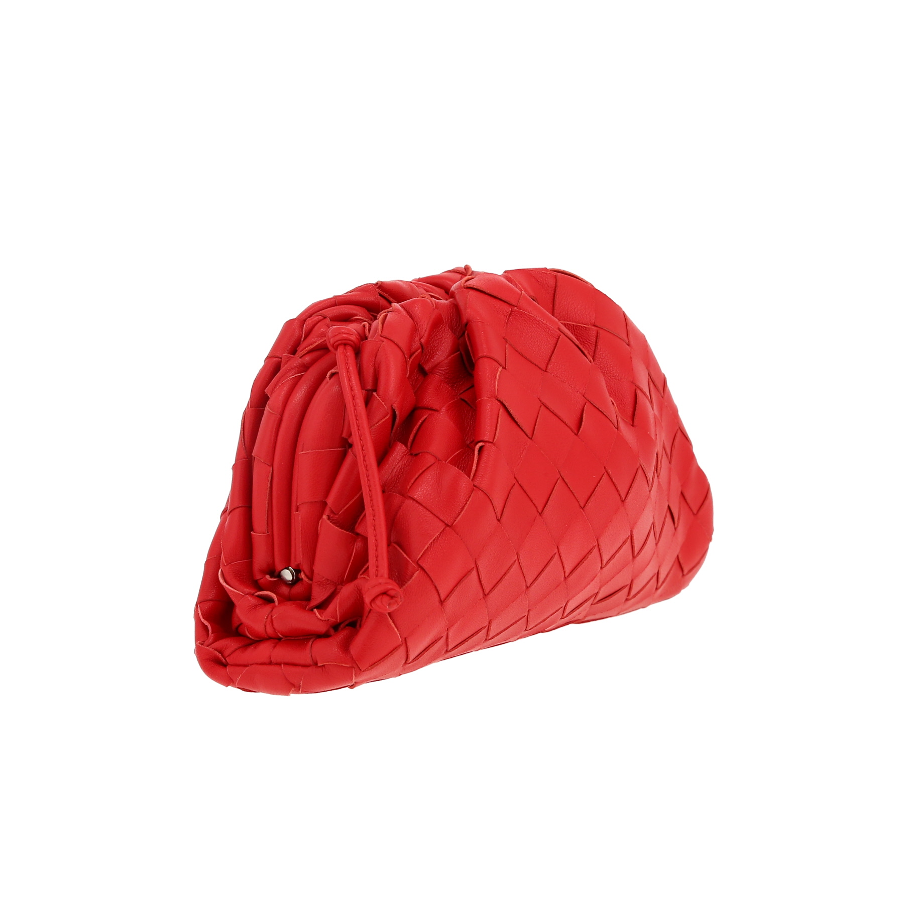 Bolso bandolera Bottega Veneta  Pouch en cuero intrecciato rojo