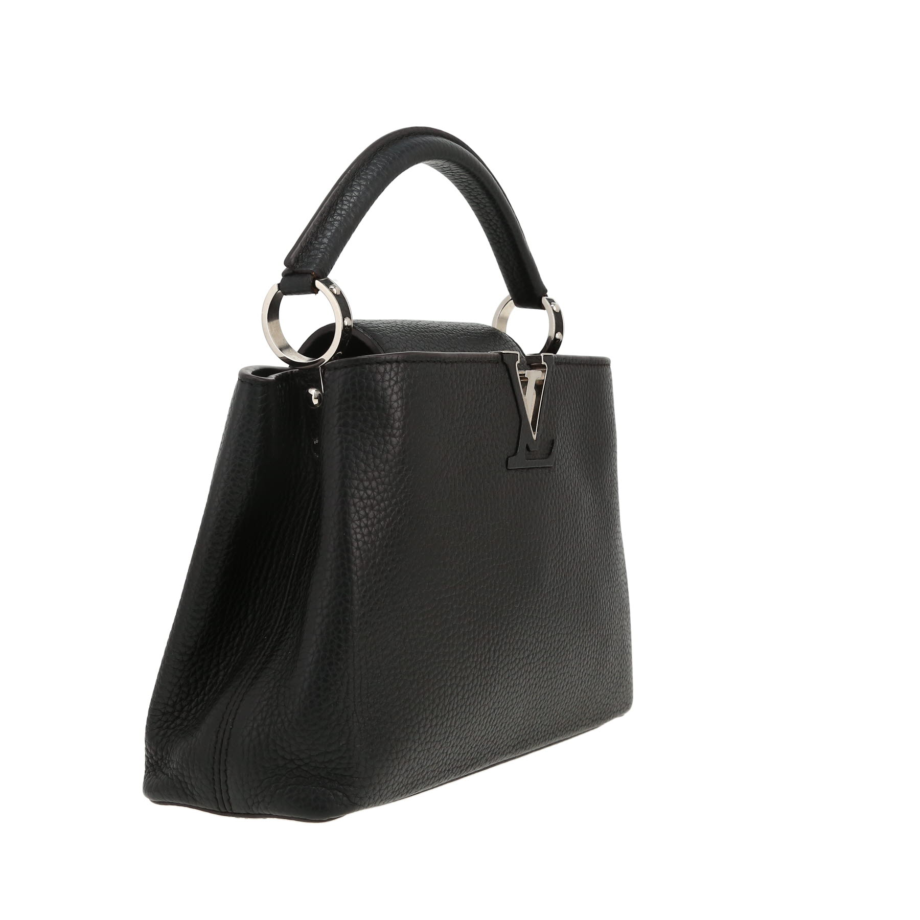 Louis Vuitton  Capucines BB handbag  in black leather taurillon clémence