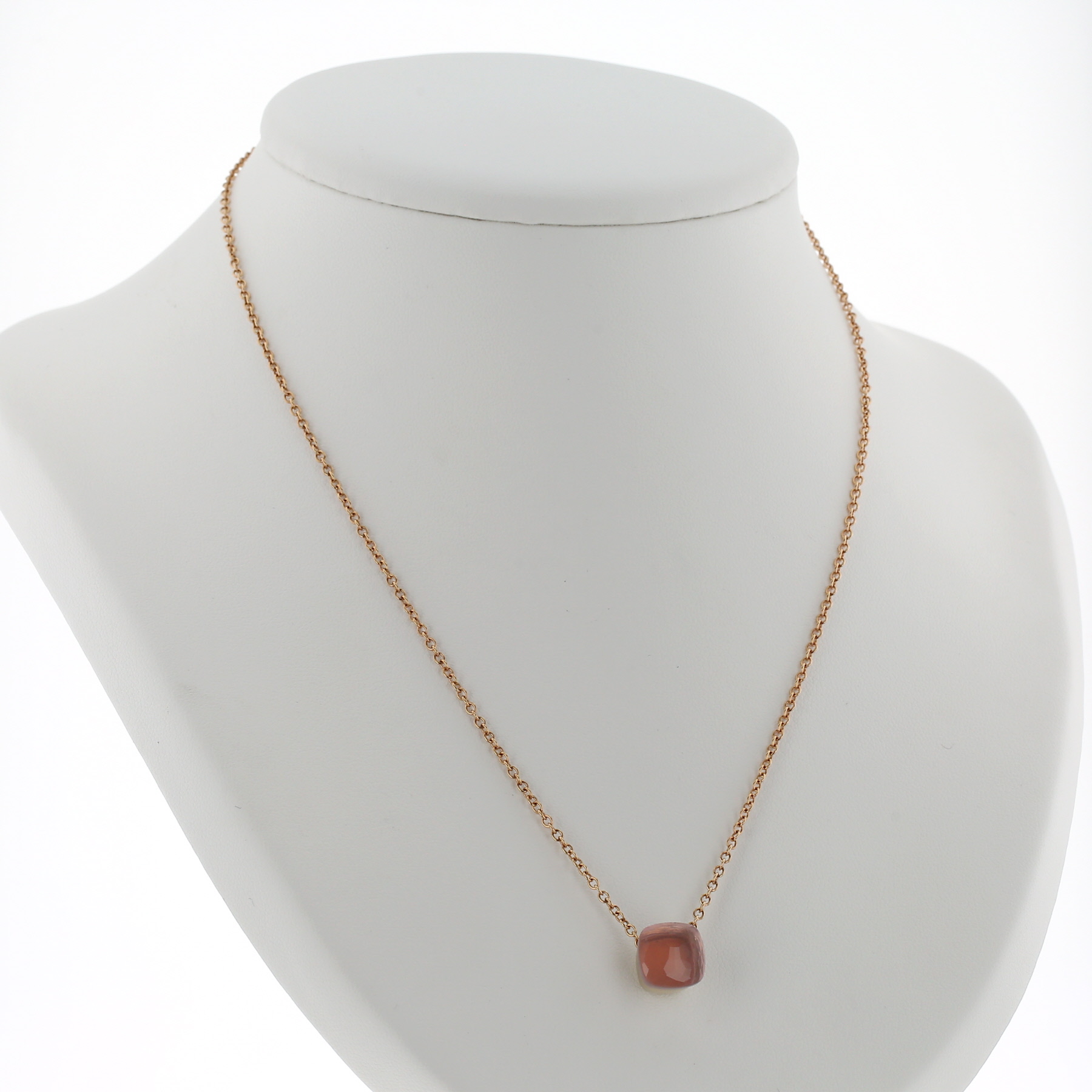 Collar Pomellato Nudo de oro rosa y cuarzo rosa