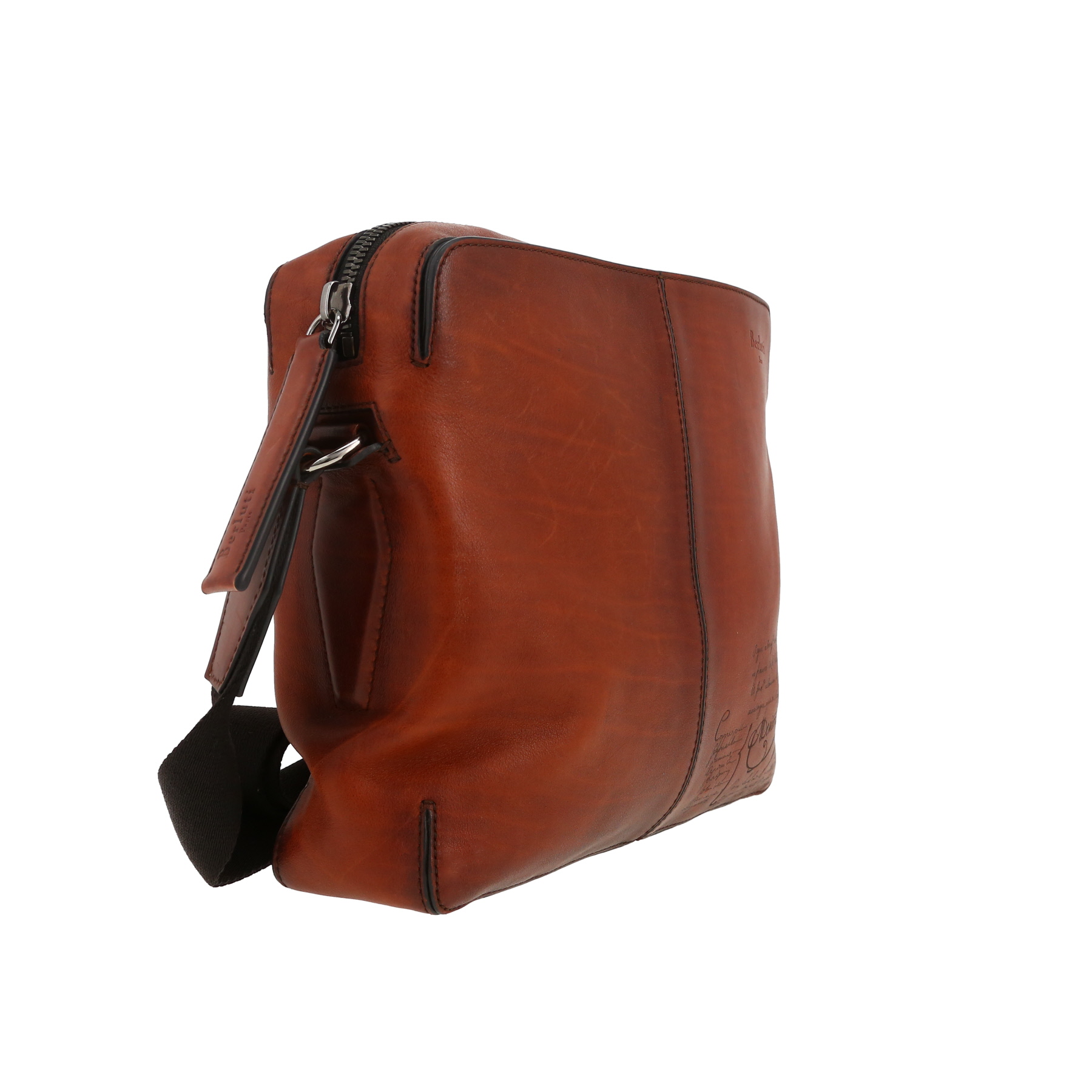 Sac bandoulière Berluti  Monolithe en cuir marron