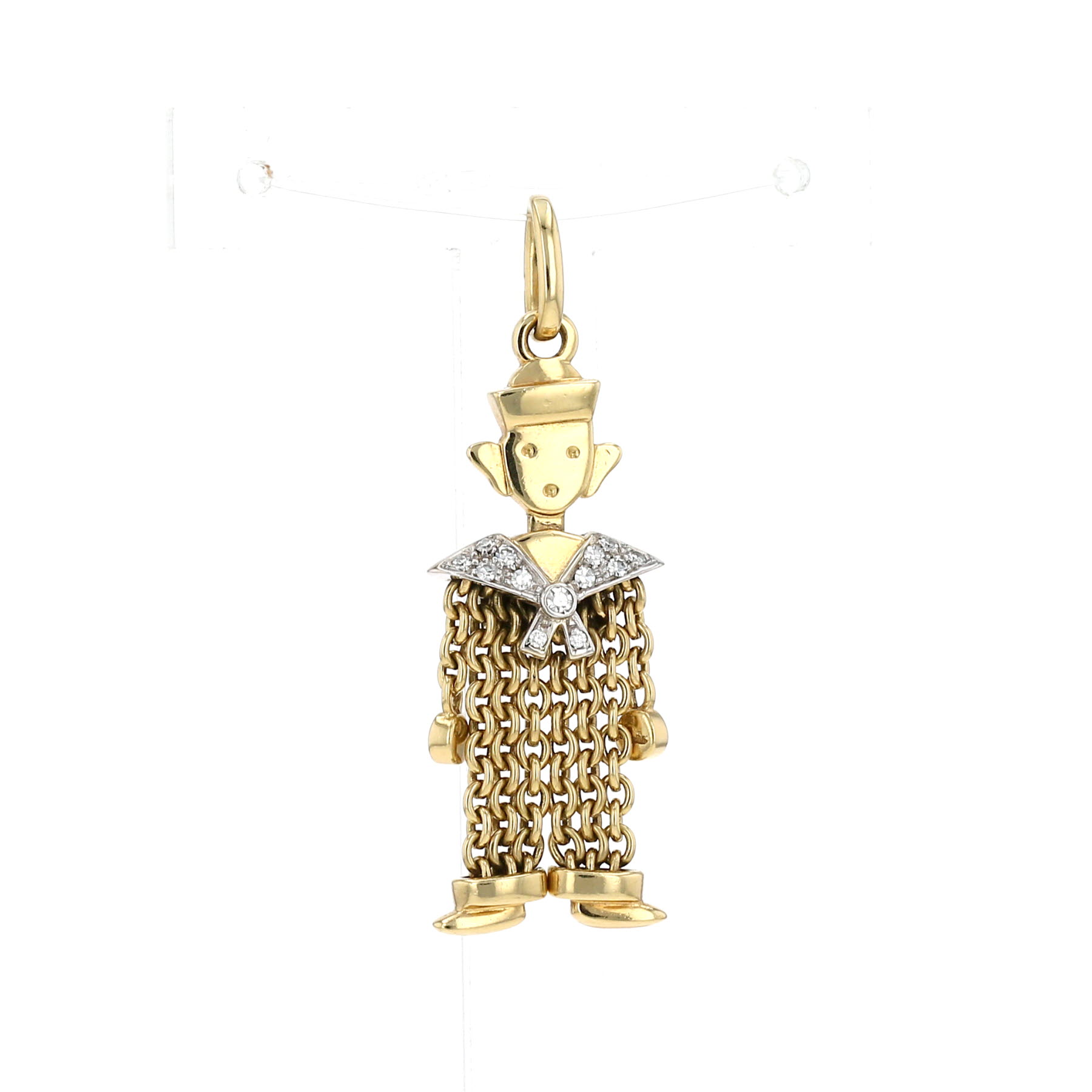 Pendentif Pomellato Pantin en or jaune, or blanc et diamants