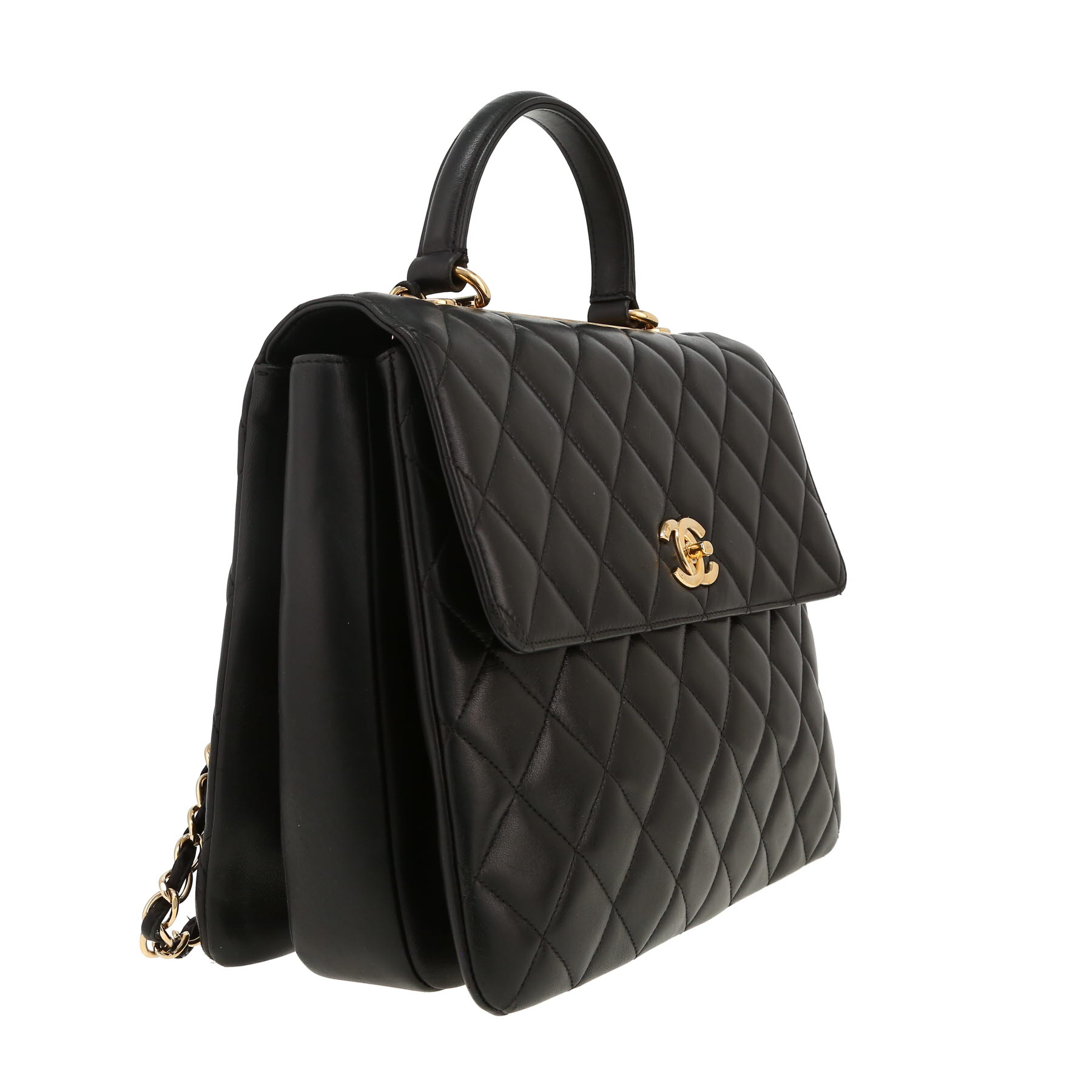 Sac à main Chanel  Trendy CC en cuir matelassé noir