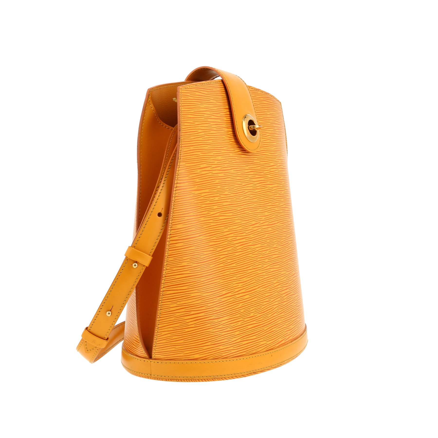 Louis Vuitton  Cluny handbag  in yellow epi leather