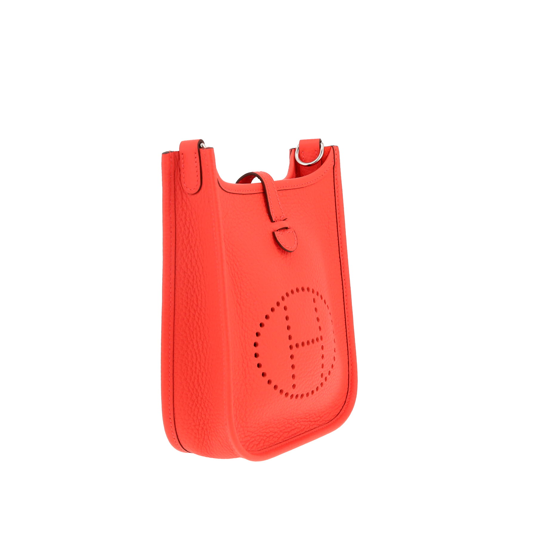 Hermès  Mini Evelyne shoulder bag  in Orange Field leather taurillon clémence