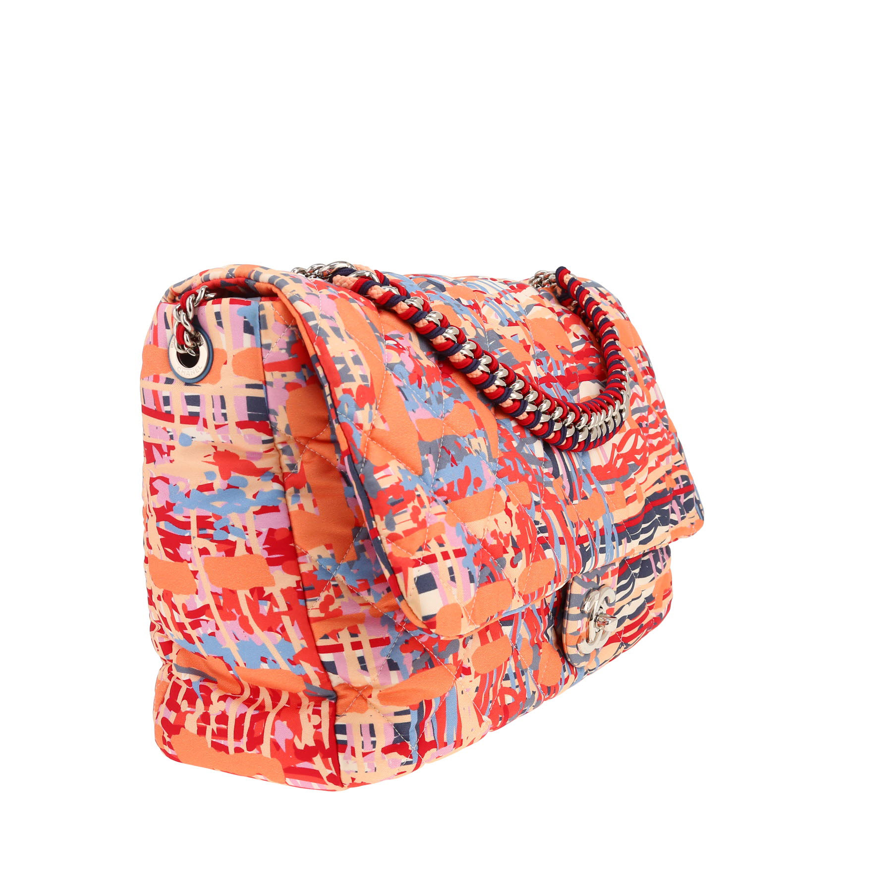 Chanel   handbag  in orange canvas