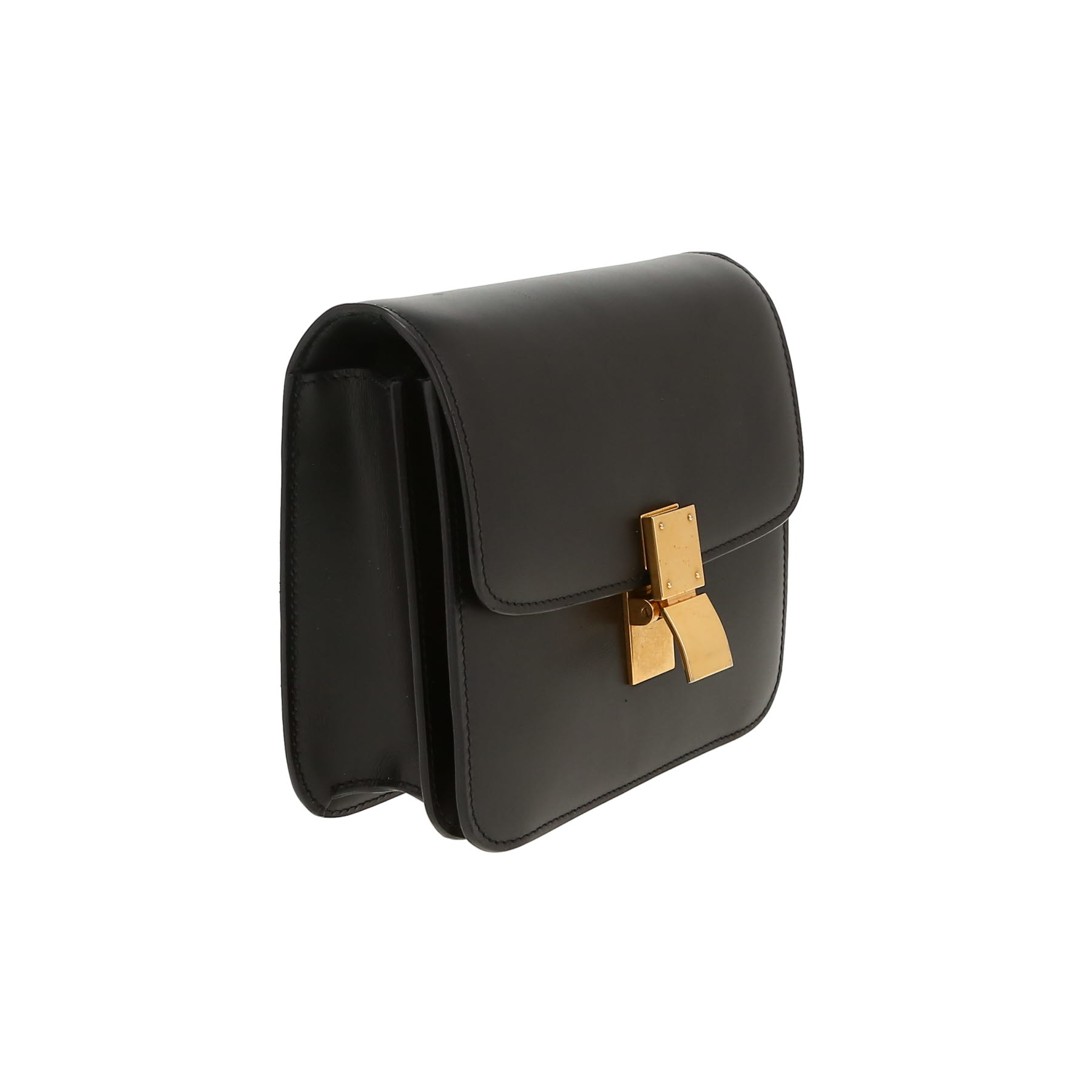 Celine  Classic Box Teen shoulder bag  in black box leather