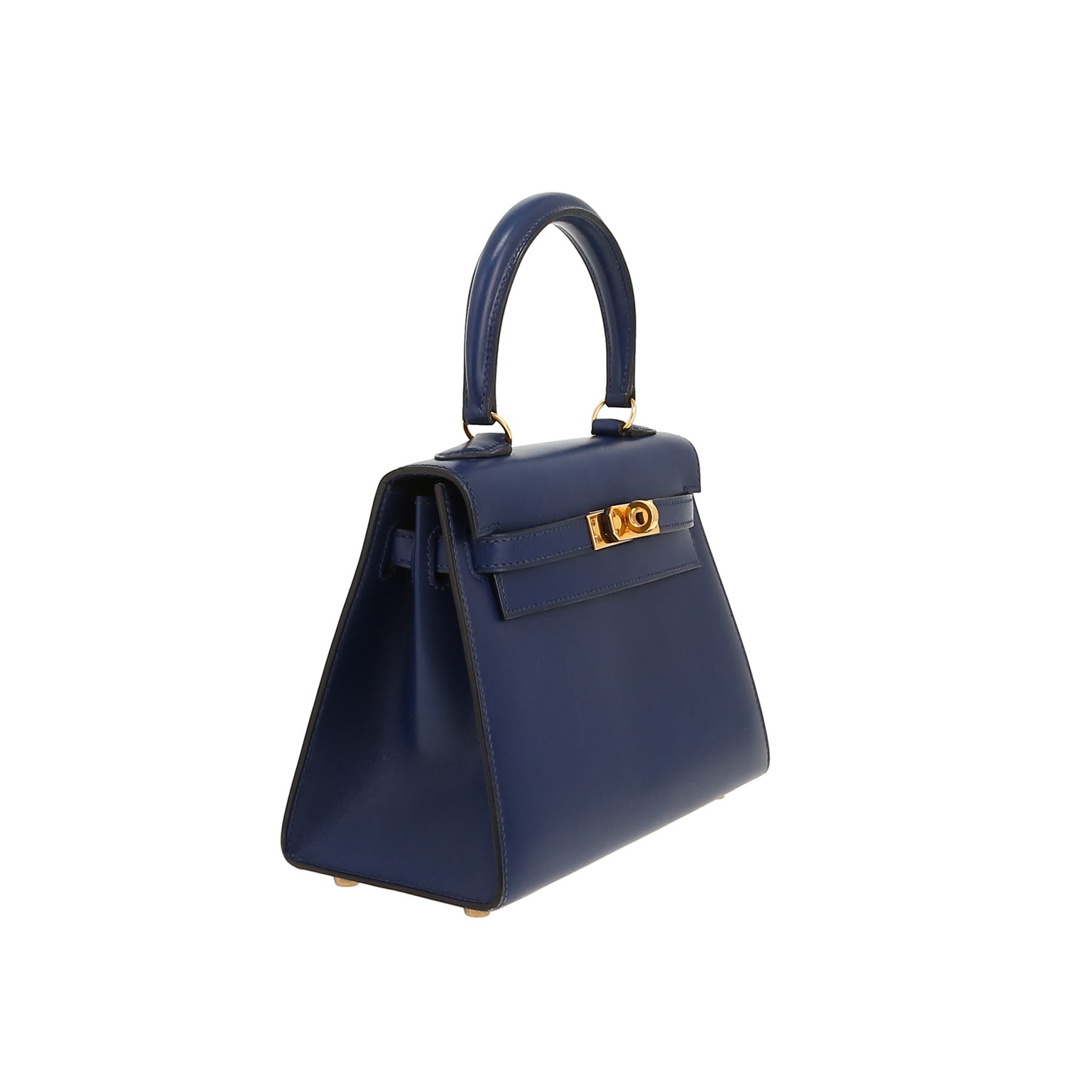 Borsa a tracolla Hermès  Kelly 20 cm in pelle box blu Zaffiro