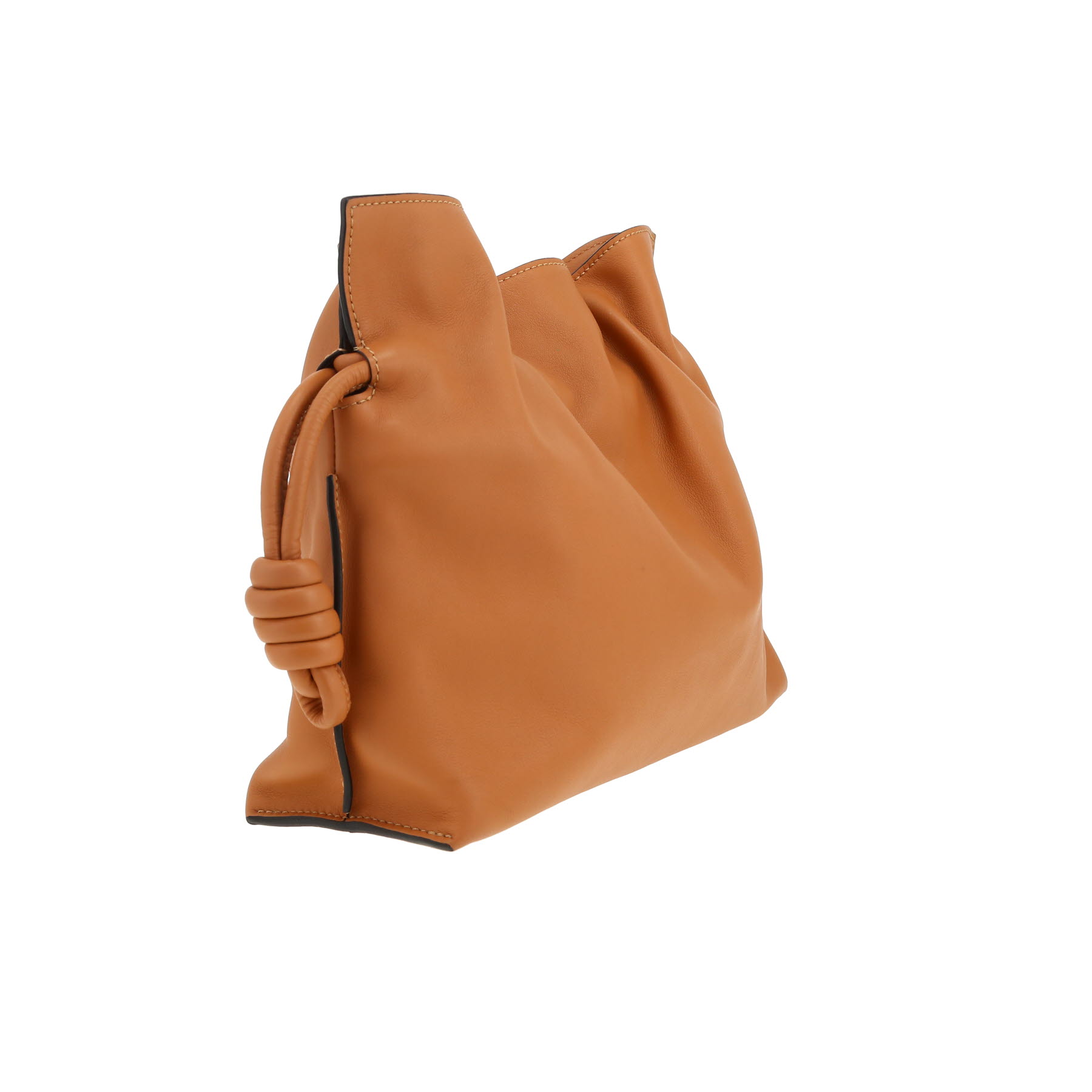 Bolso bandolera Loewe  Flamenco Knot  en cuero marrón
