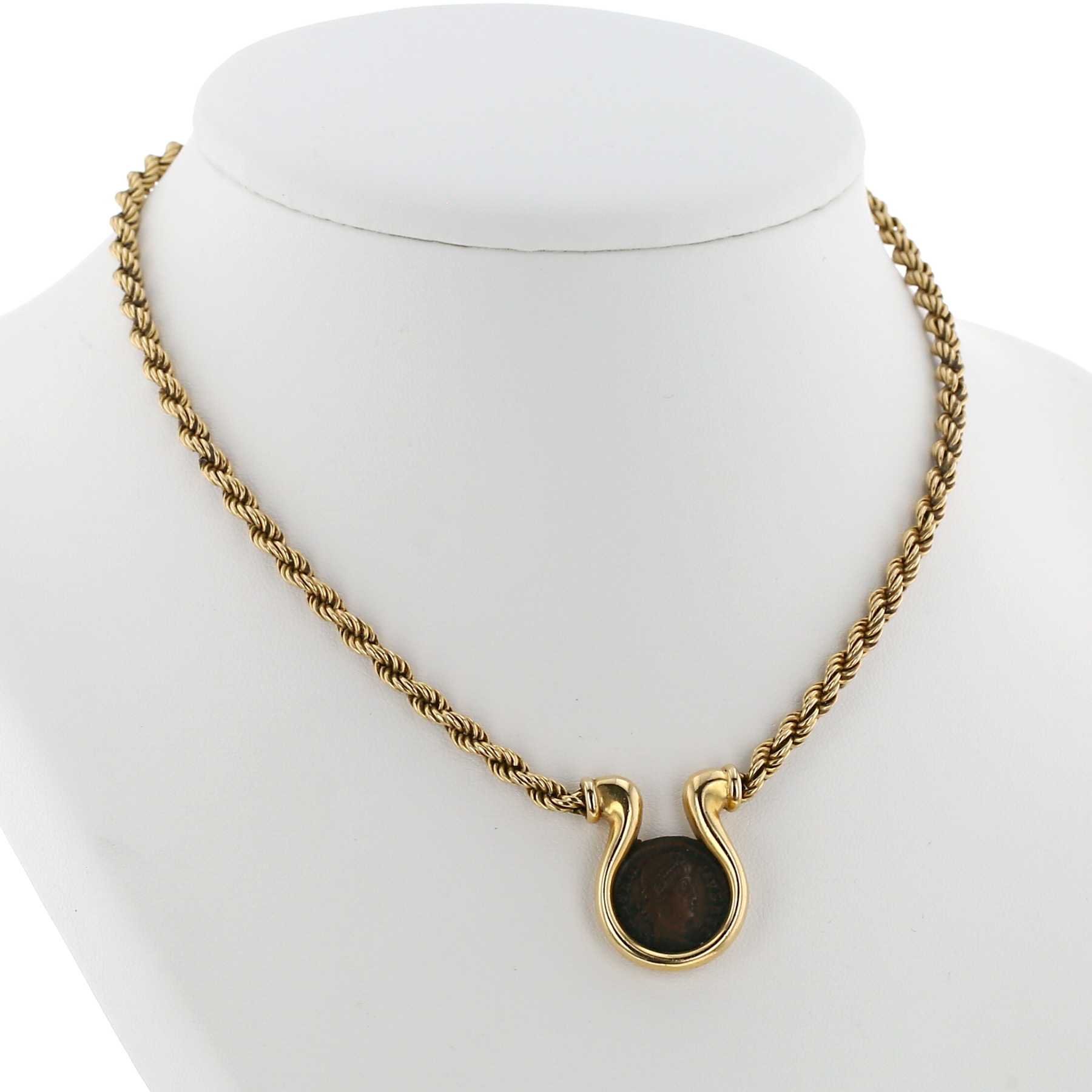 Collar Bulgari Monete de oro amarillo y bronce Collar Bulgari Monete de oro amarillo y bronce