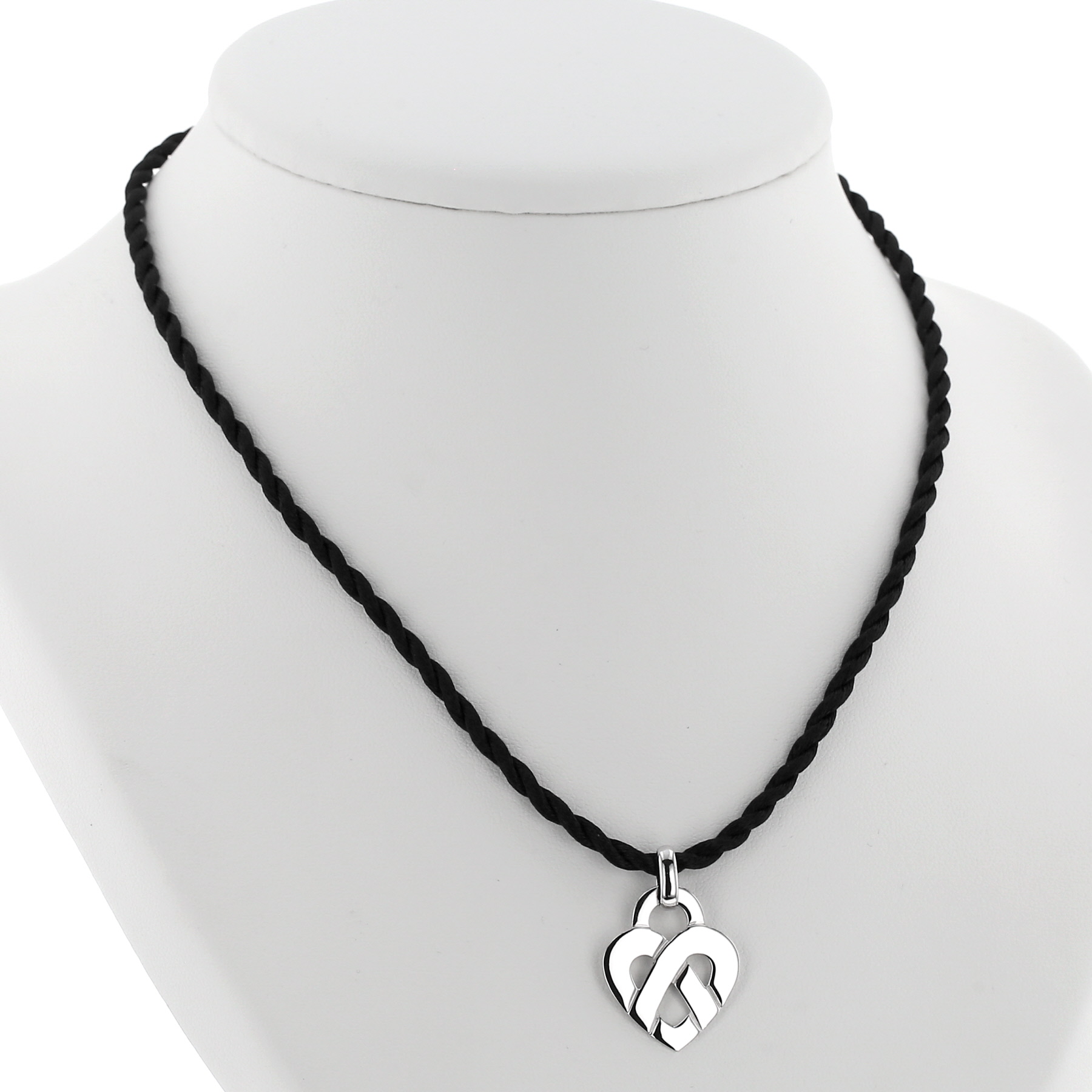 Poiray Coeur Entrelacé pendant in white gold