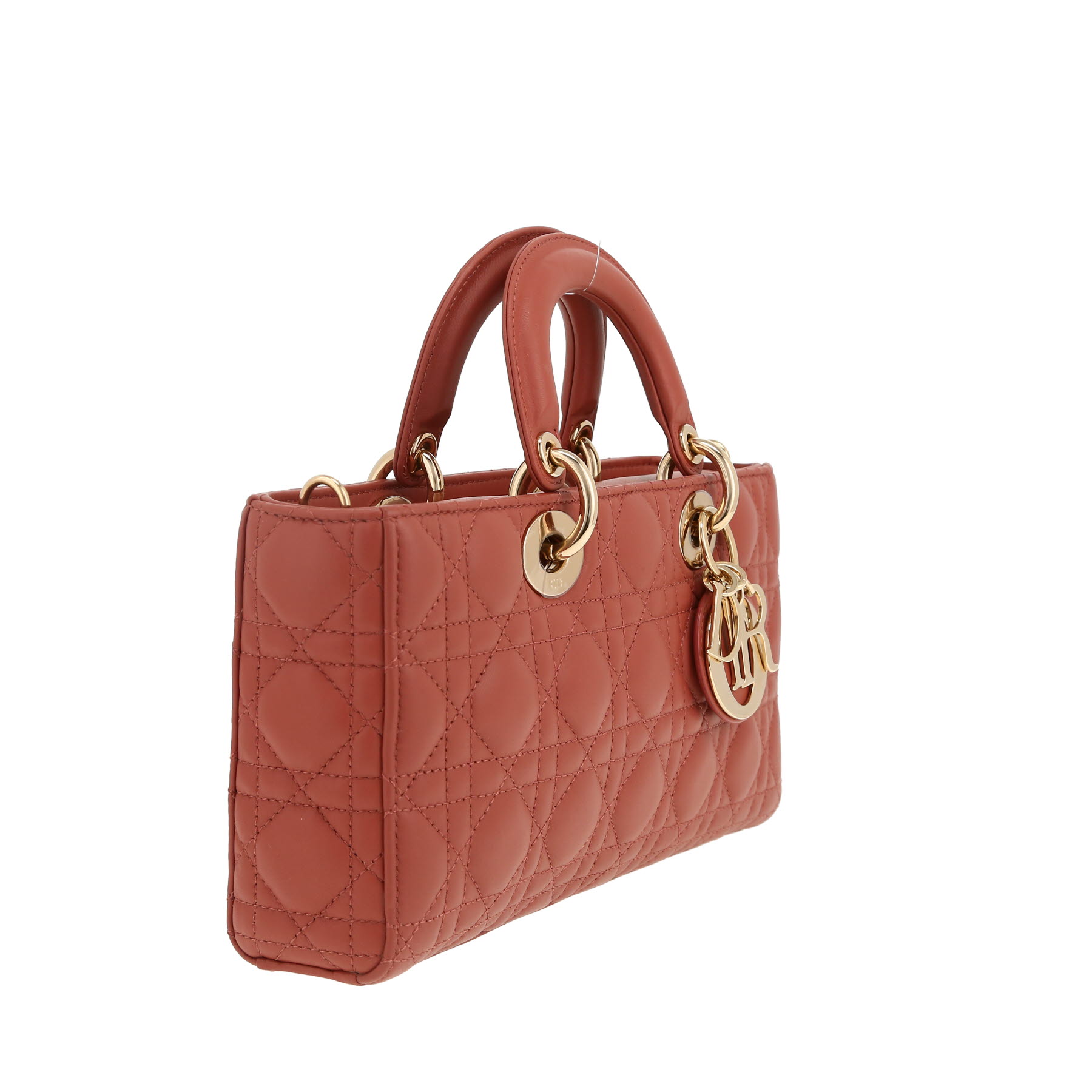 Dior  Lady D-Joy medium model  shoulder bag  in pink leather cannage