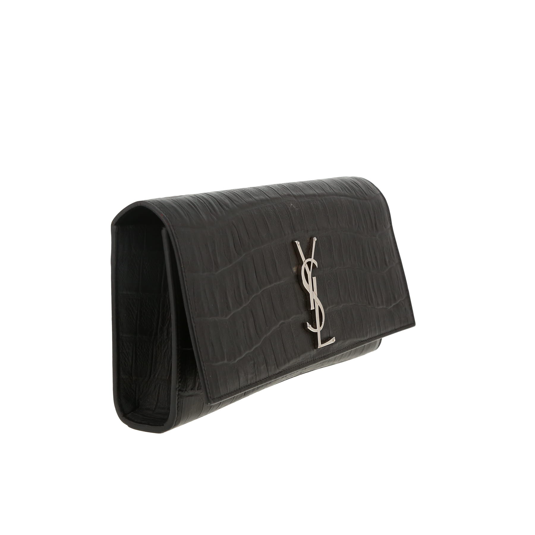 Pochette Saint Laurent  Kate en cuir noir