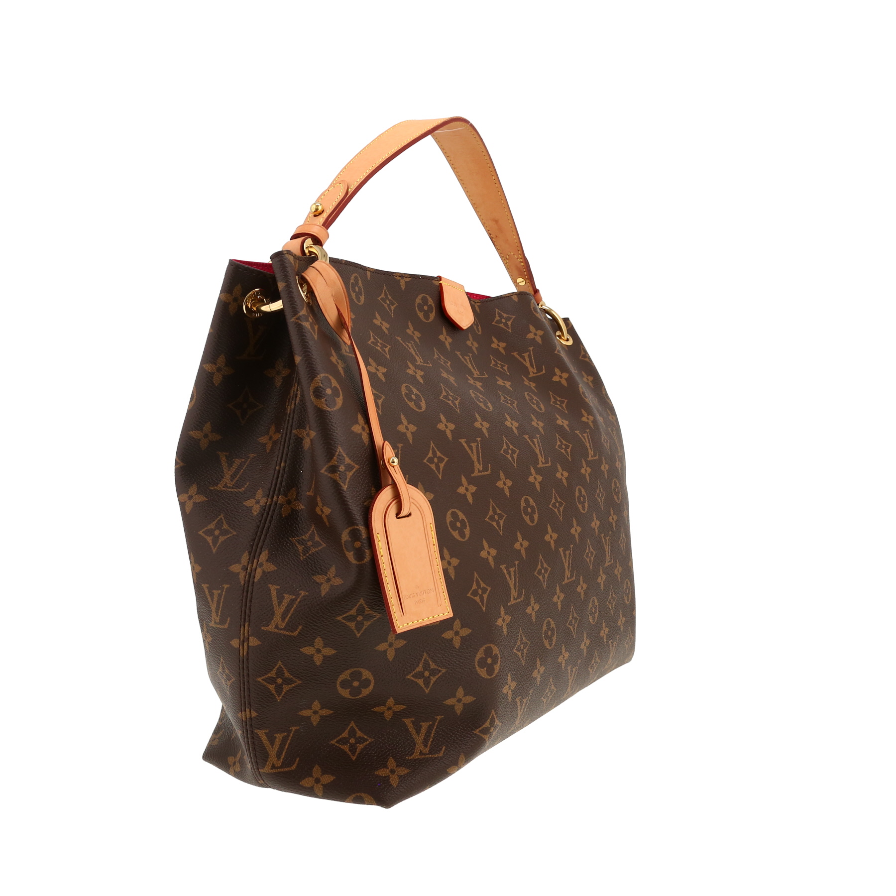 Louis Vuitton  Graceful handbag  in brown monogram canvas  and natural leather