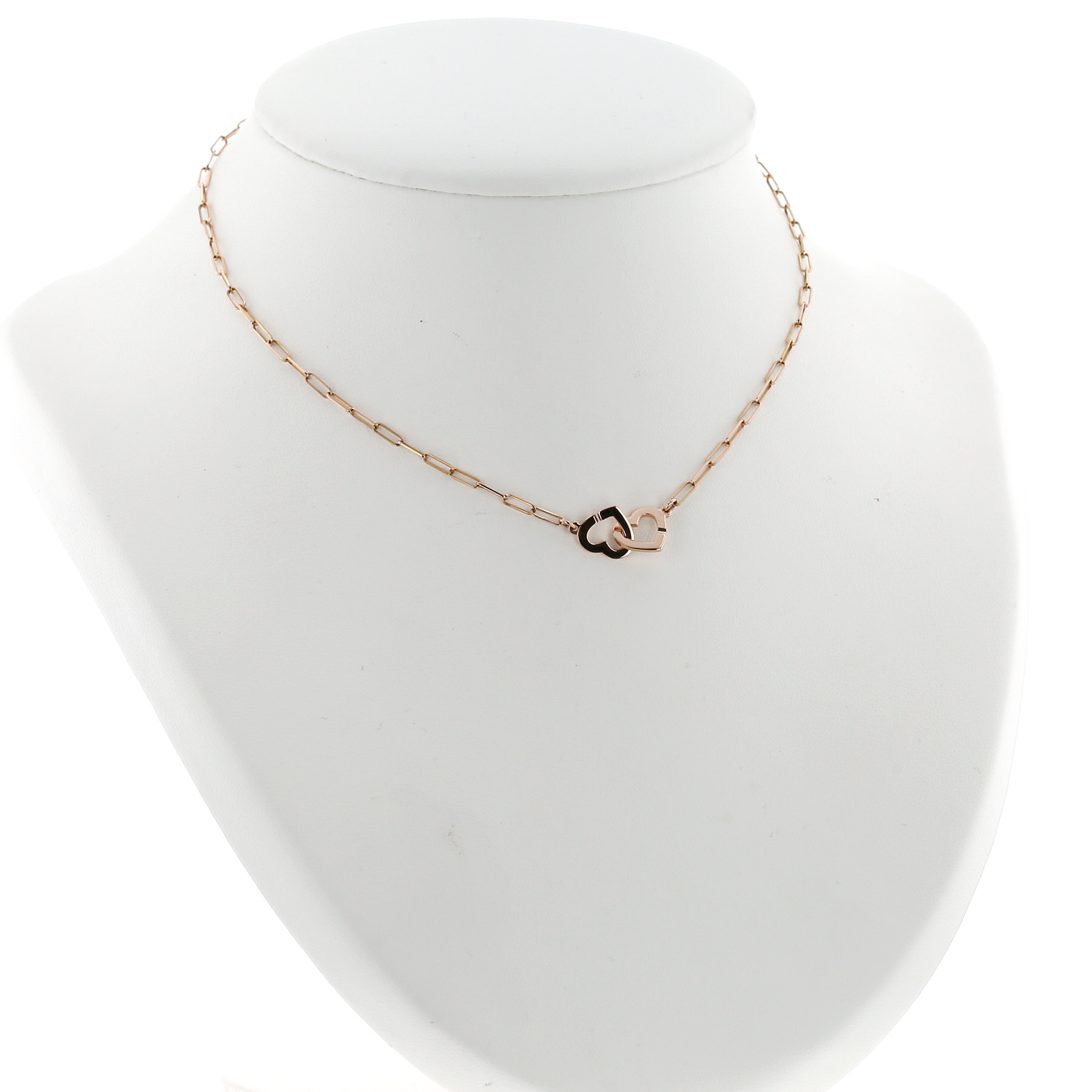 Dinh Van Double coeurs R9 necklace in pink gold