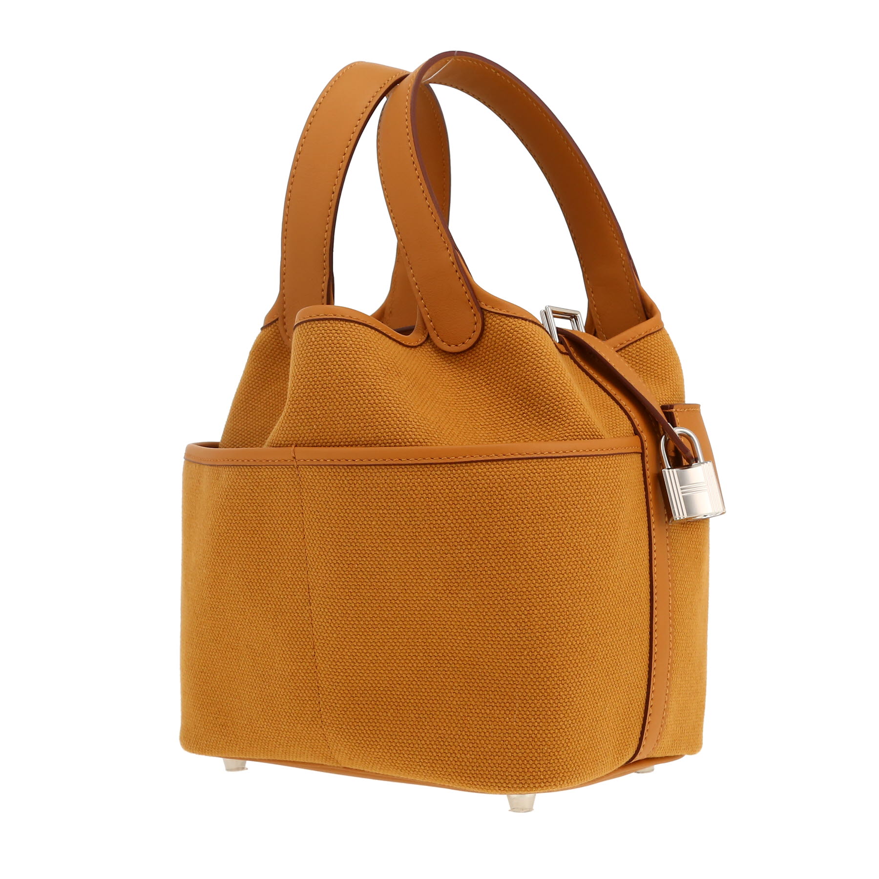 Hermès  Picotin Cargo handbag  in Sésame beige canvas  and Sésame beige leather