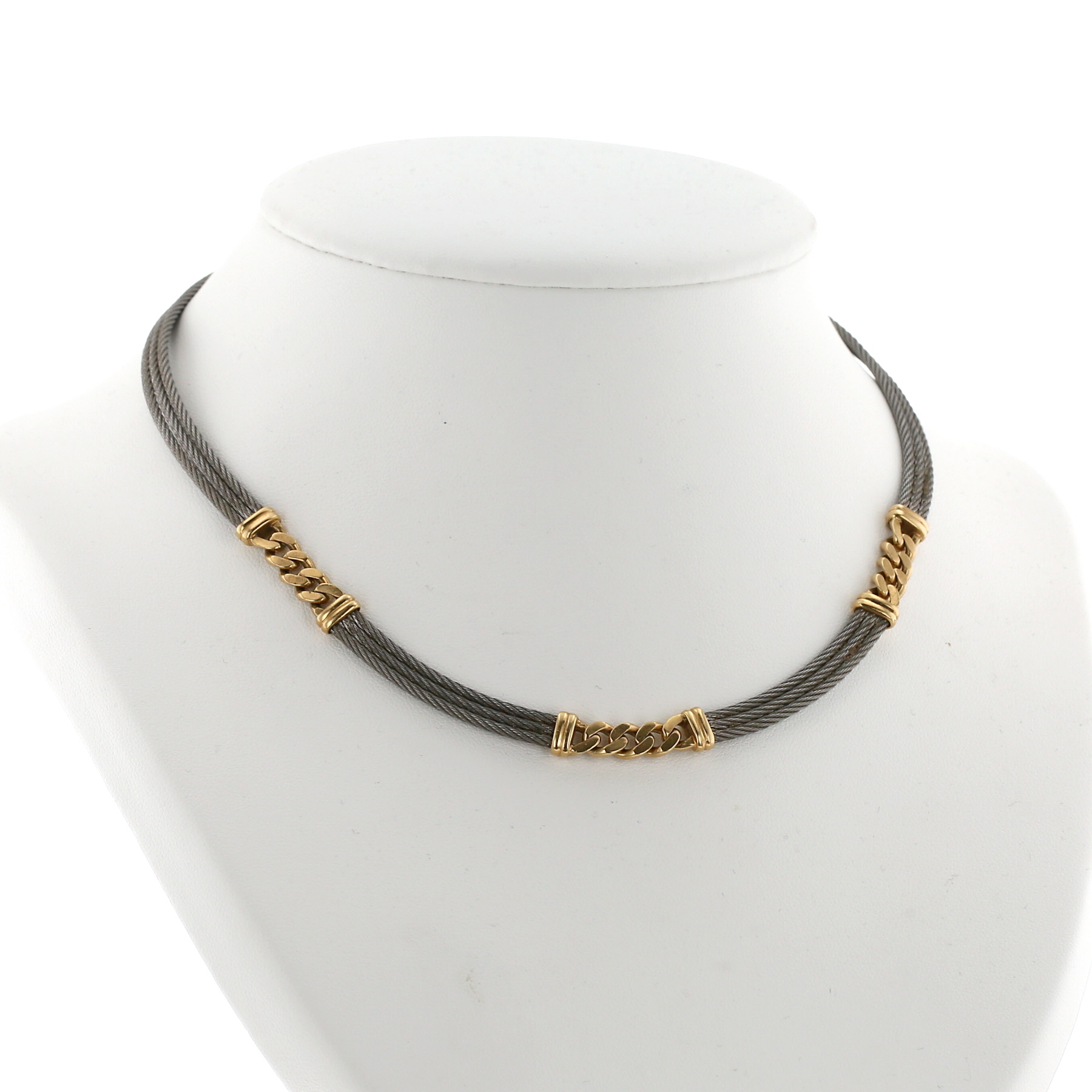 Collier Fred Force 10 en or jaune et acier