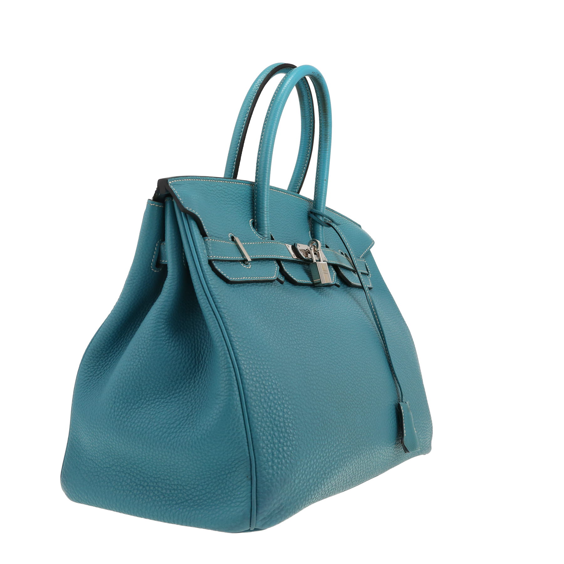 Hermès  Birkin 35 cm handbag  in blue jean togo leather