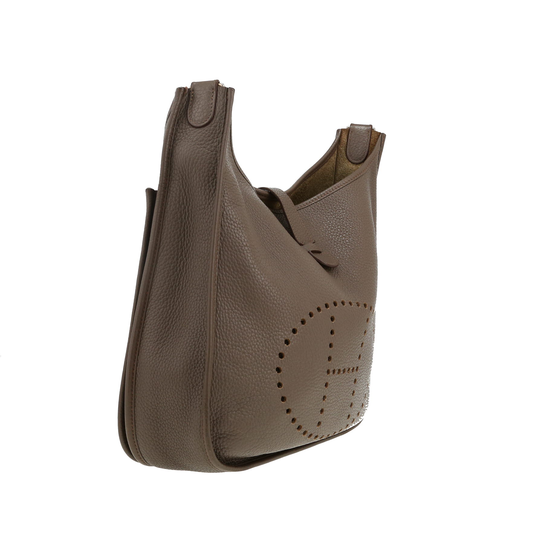 Bolso bandolera Hermès  Evelyne III en cuero togo gris estaño