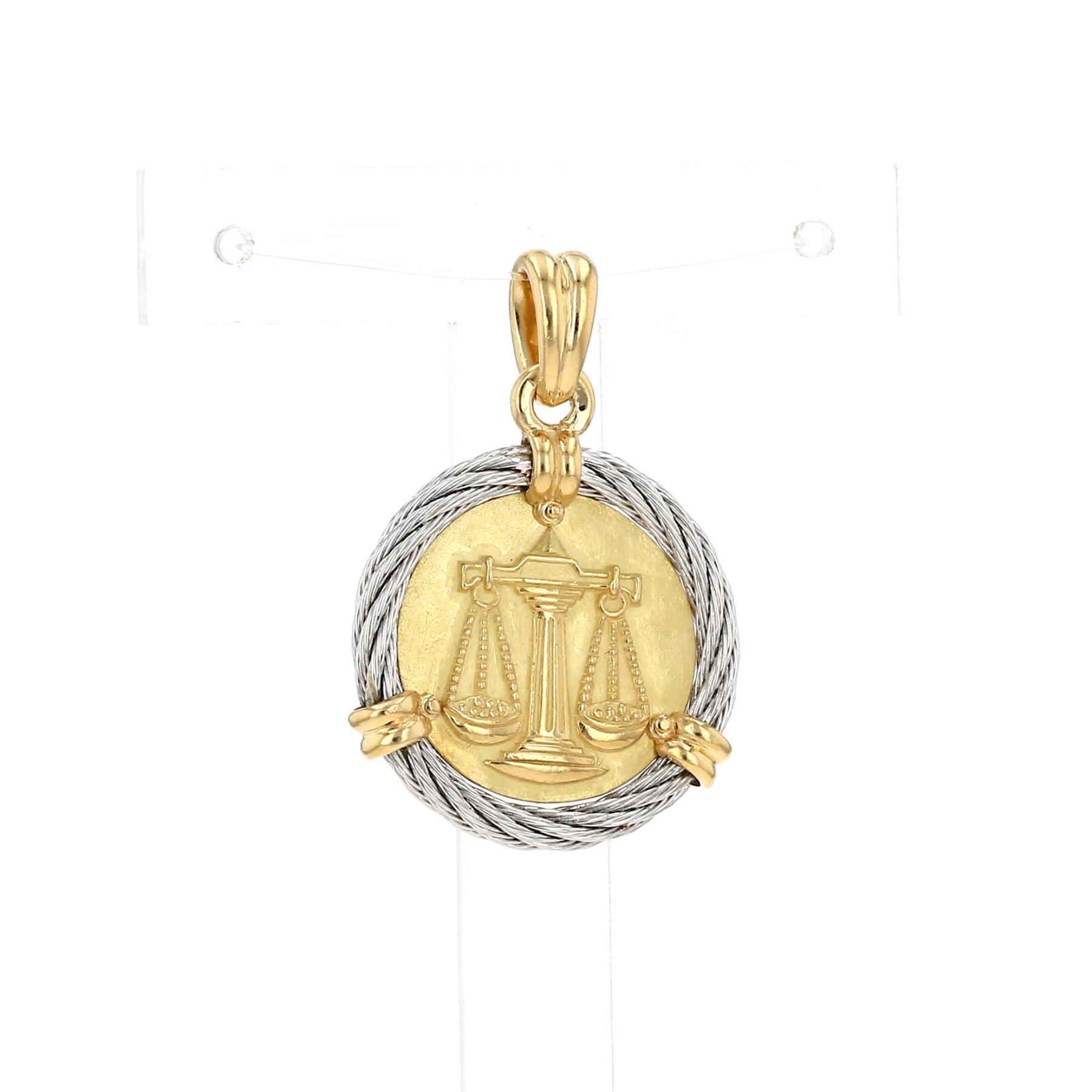 Fred Force 10 pendant in yellow gold and stainless steel