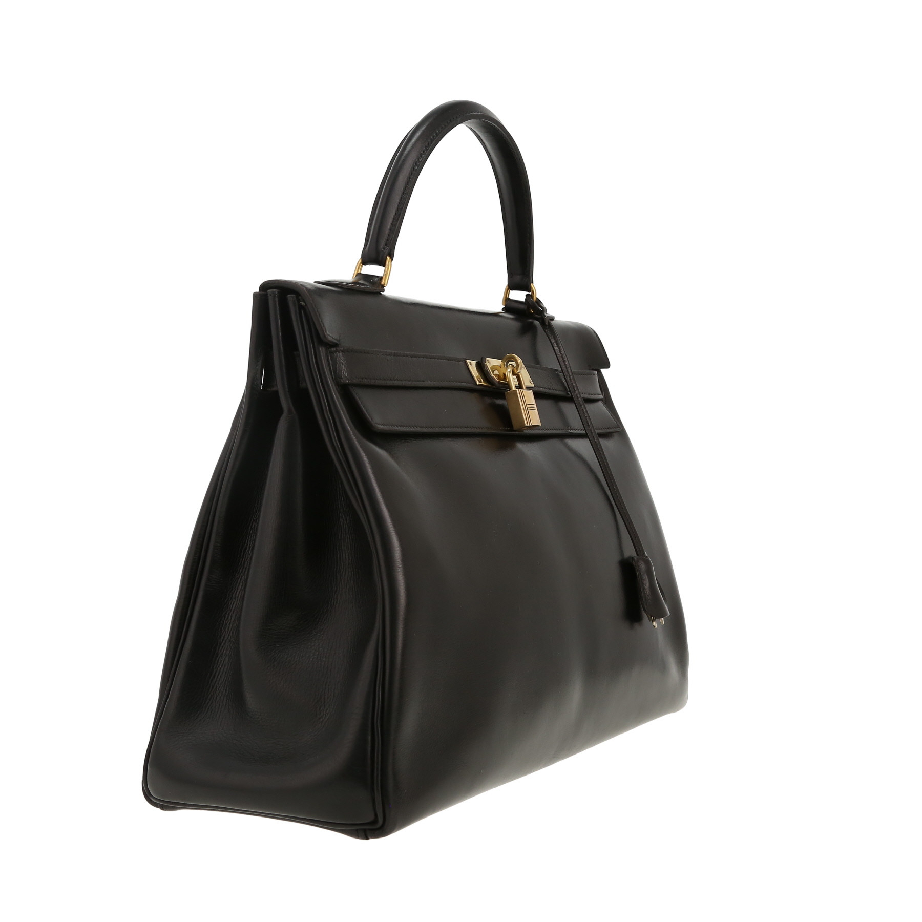 Sac à main Hermès  Kelly 35 cm en cuir box noir