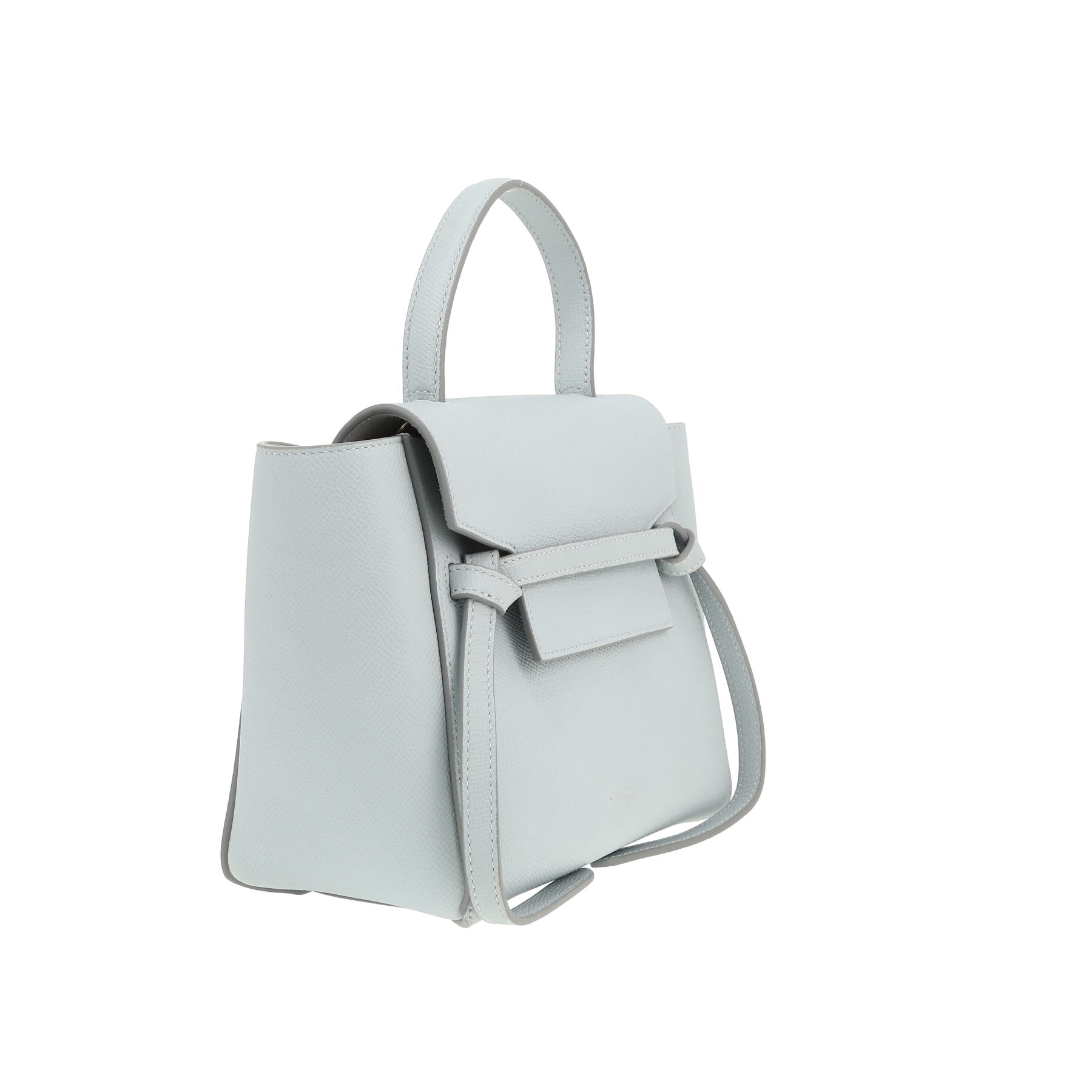 Celine  Belt Nano shoulder bag  in light blue leather