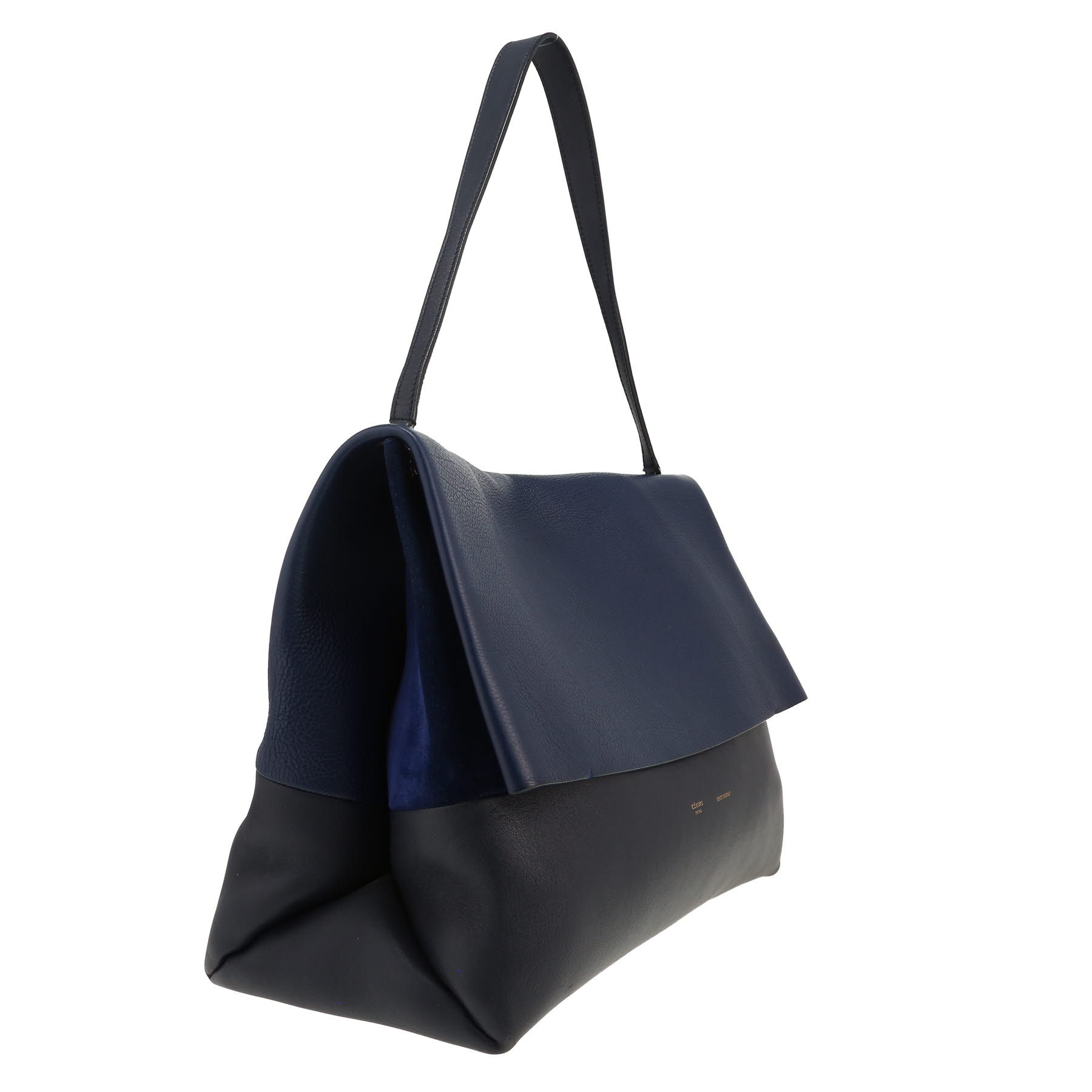 Borsa Celine  All Soft in pelle blu e Veau velours blu