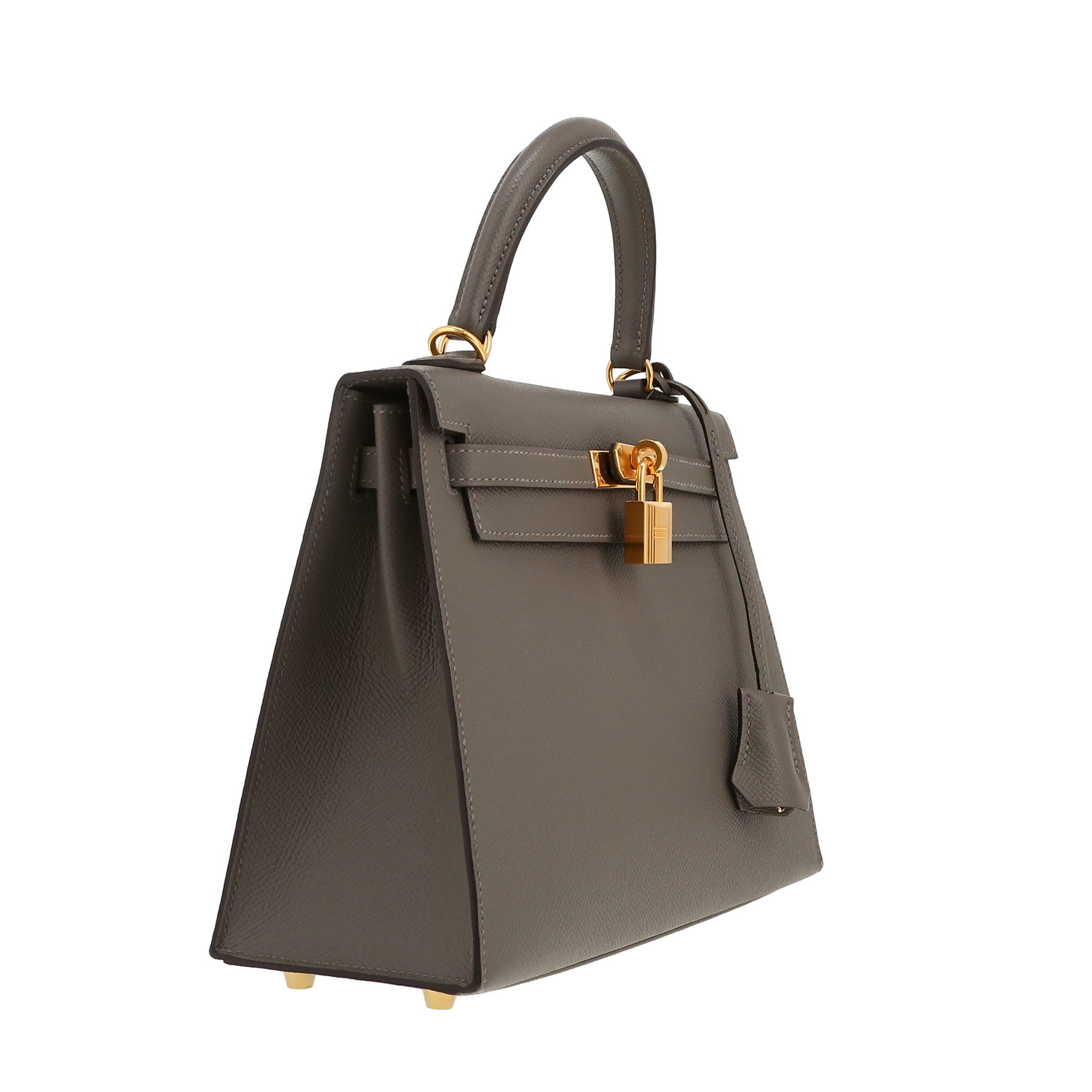 Hermès  Kelly 25 cm handbag  in anthracite grey epsom leather