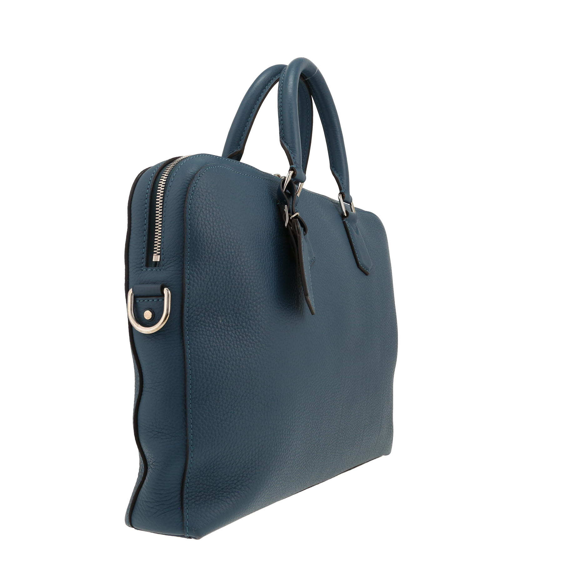 Louis Vuitton   briefcase  in blue leather