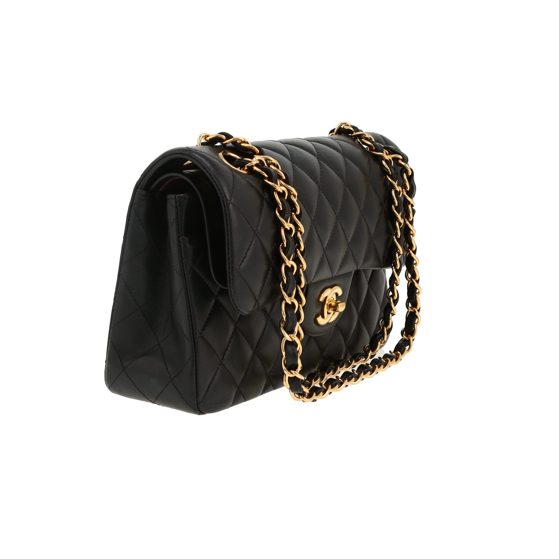 Bolso de mano Chanel  Timeless Petit en cuero acolchado negro