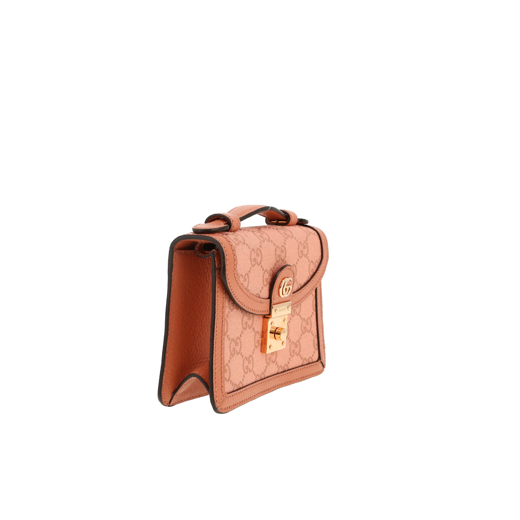 Sac à main Gucci  Ophidia en tissu siglé rose et cuir rose