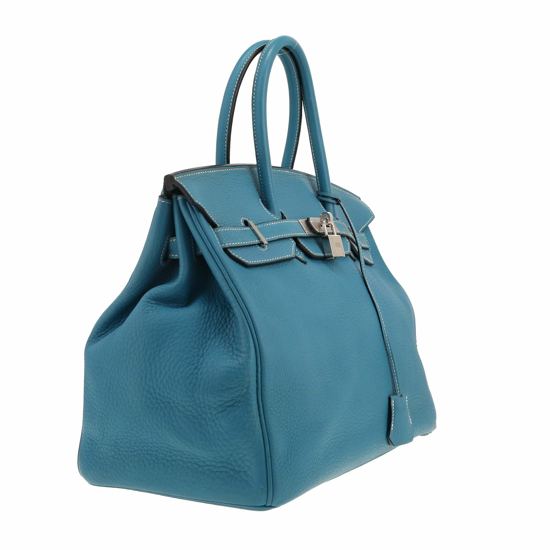 Hermès  Birkin 35 cm handbag  in blue jean togo leather