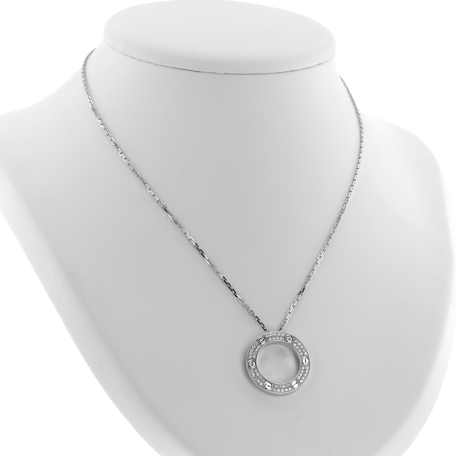 Collar Cartier Love pavé de oro blanco y diamantes