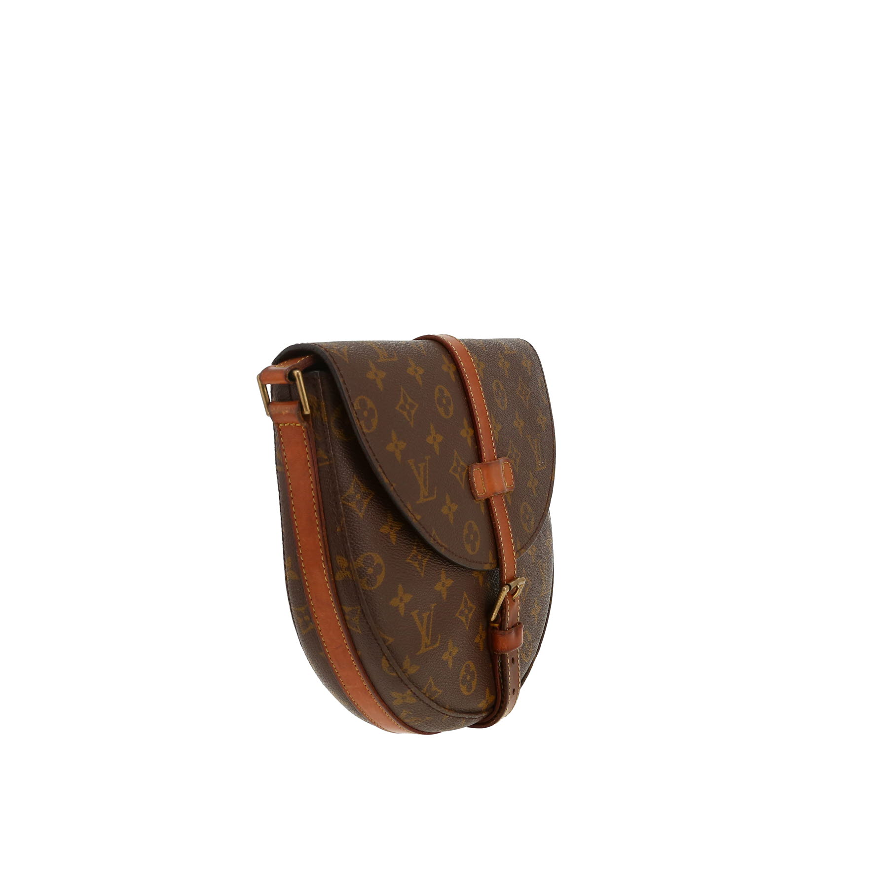 Bolso bandolera Louis Vuitton  Chantilly en lona Monogram marrón y cuero natural