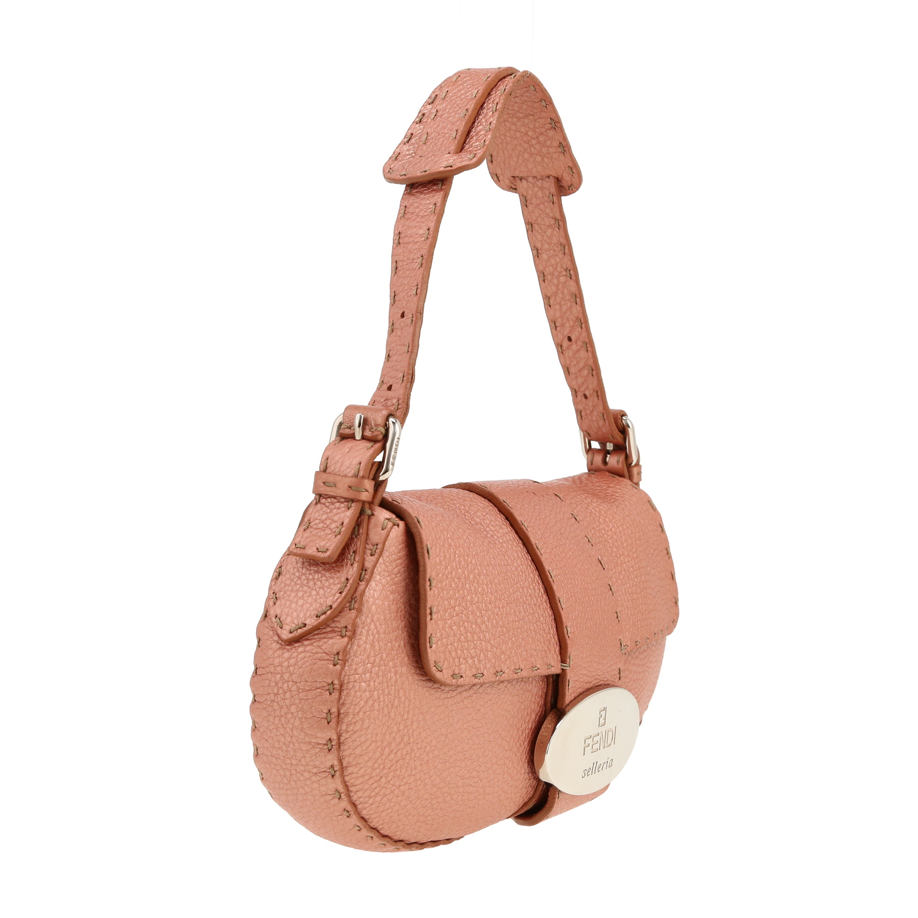 Sac à main Fendi  Selleria en cuir rose