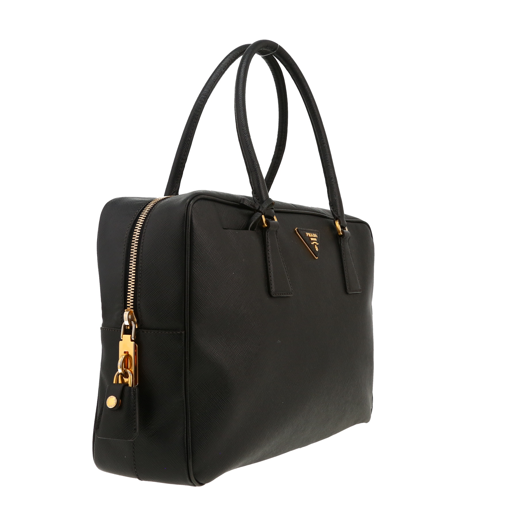 Borsa Prada  Bowling in pelle saffiano nera