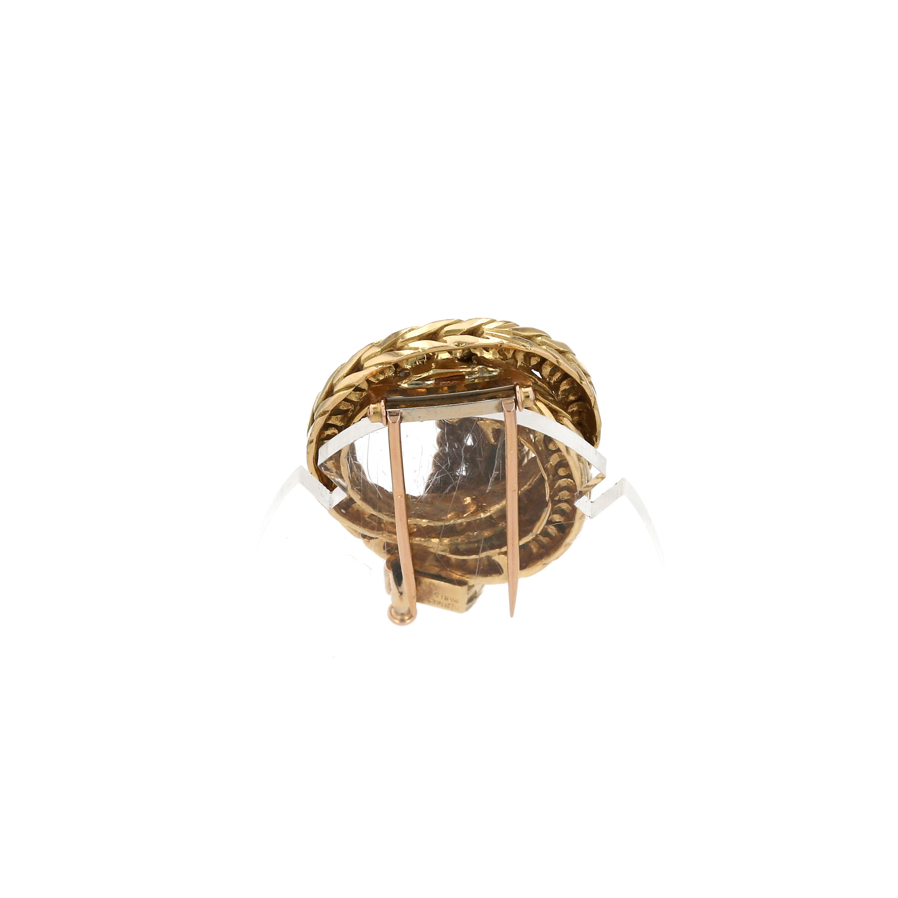 Hermès   1970's brooch-pendant in yellow gold